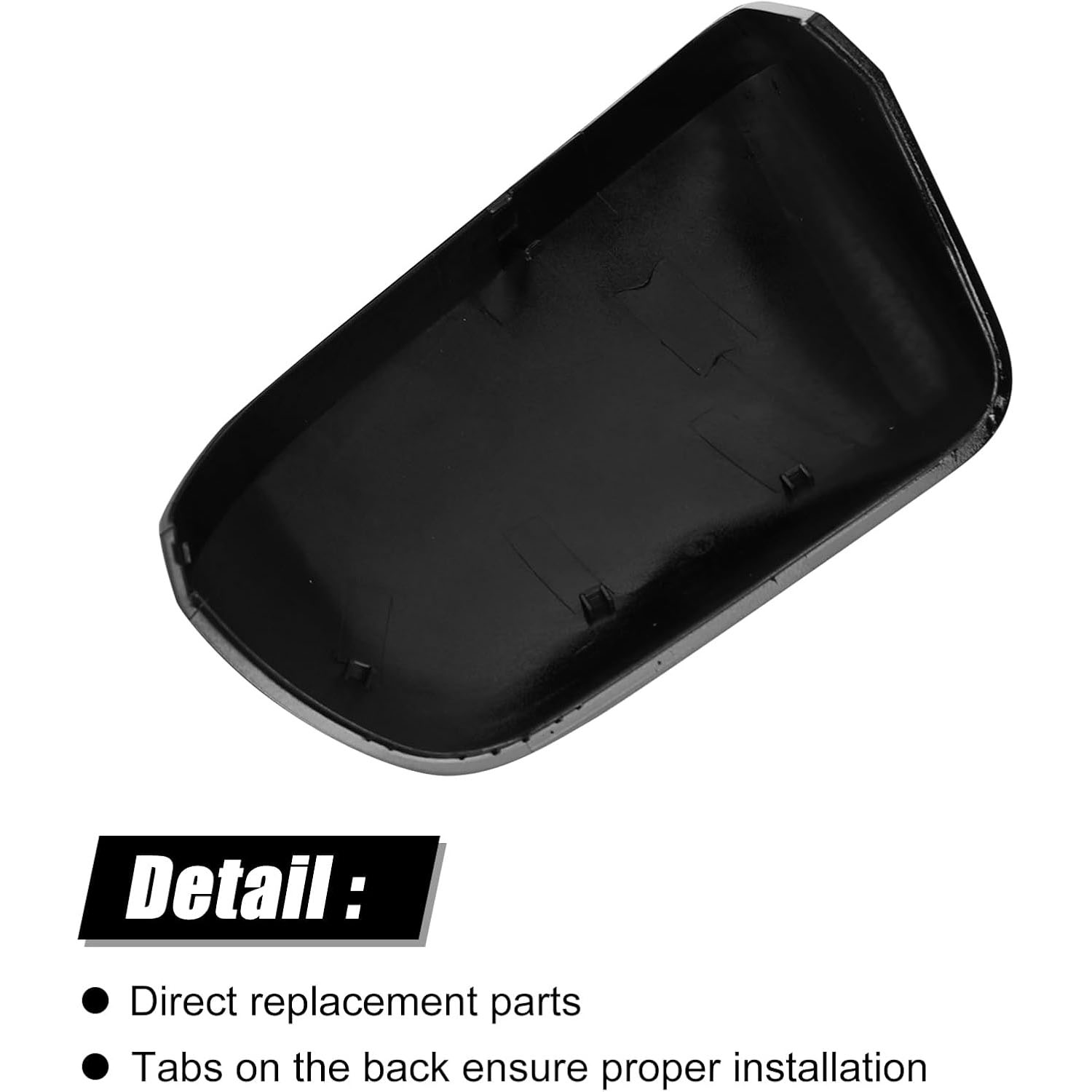 Covelta Glossy Black Mirror Cover Caps Replacement for 2015-2024 Ford Mustang Without Turn Signal