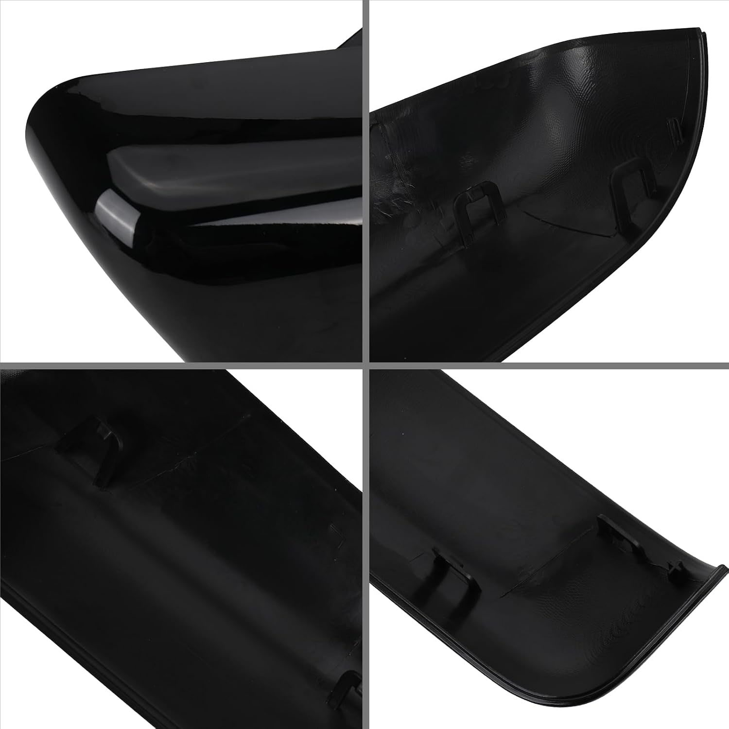 Covelta Gloss Black Top Half Mirror Cover Caps Replacement for 2009-2014 Ford F-150