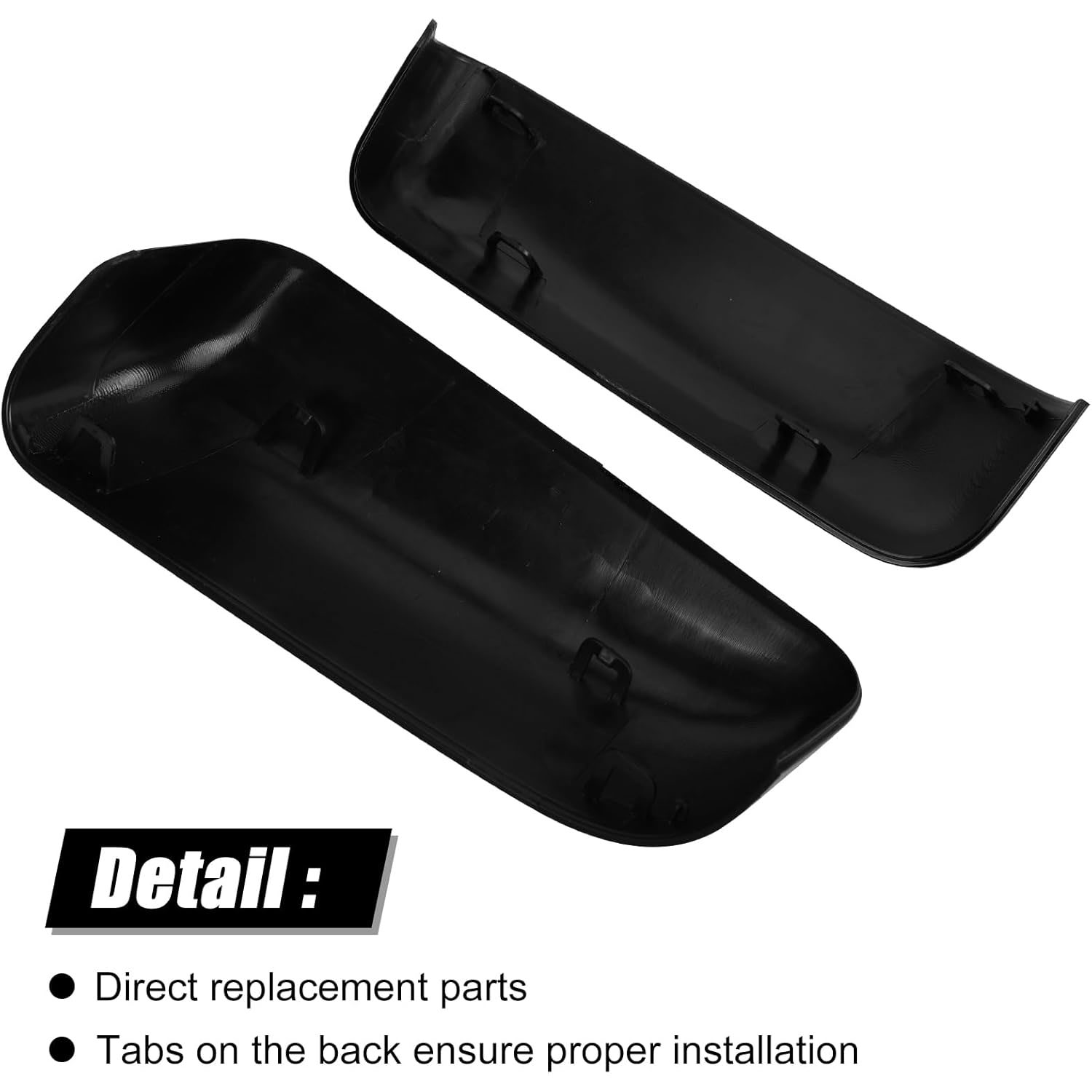 Covelta Gloss Black Top Half Mirror Cover Caps Replacement for 2009-2014 Ford F-150