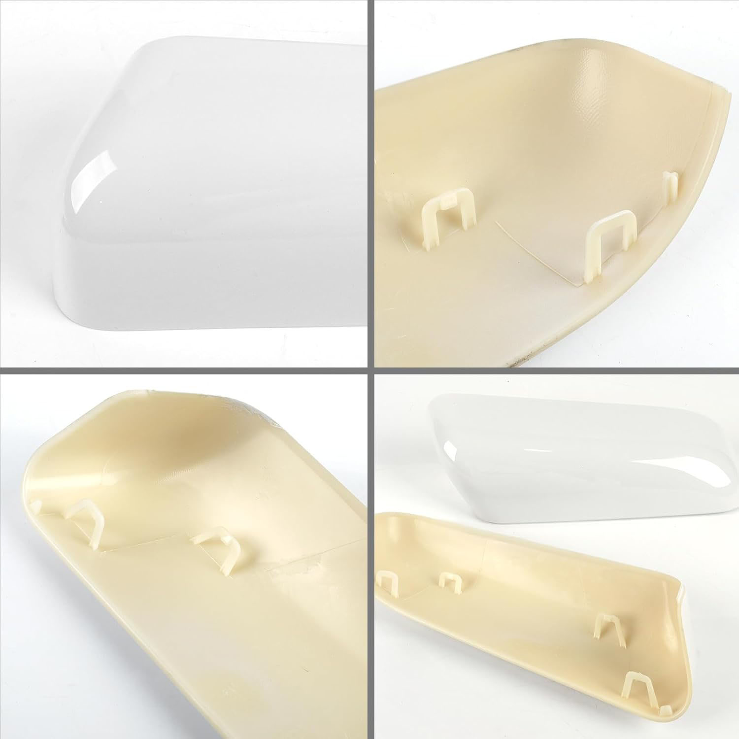 Covelta White Top Half Mirror Cover Caps Replacement for 2009-2014 Ford F-150
