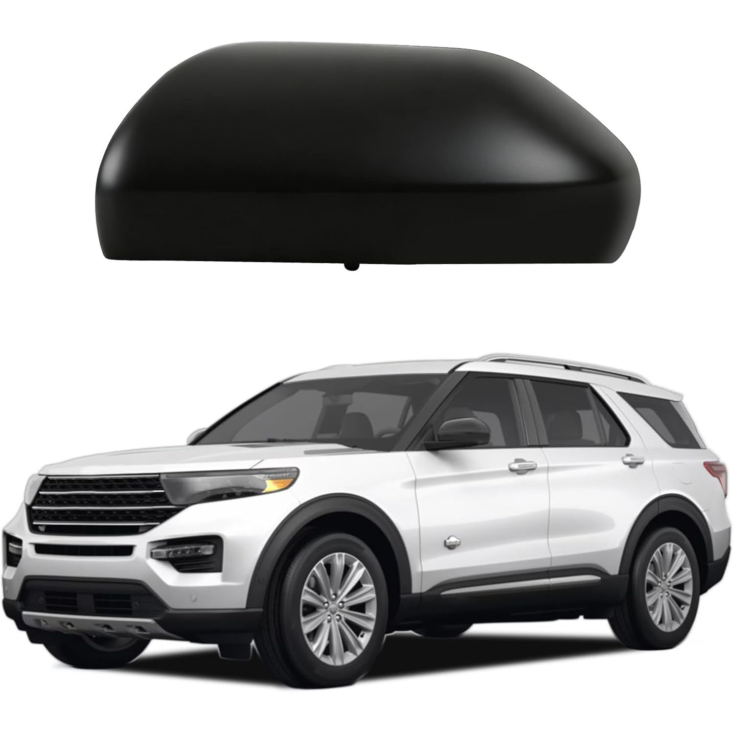 [Copy]Covelta Textured Black Left Mirror Cover Cap Replacement for 2020-2025 Ford Explorer Without Turn Signal