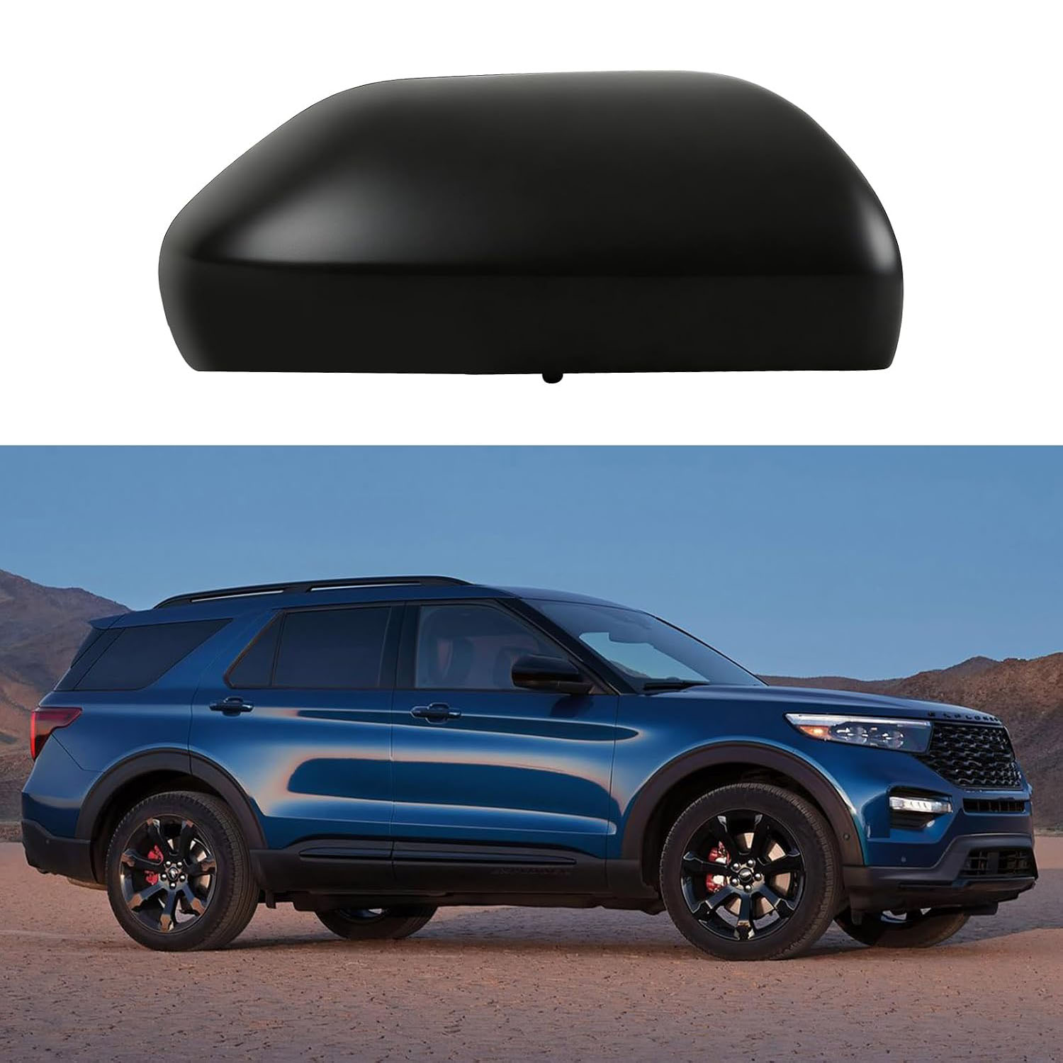 [Copy]Covelta Textured Black Left Mirror Cover Cap Replacement for 2020-2025 Ford Explorer Without Turn Signal