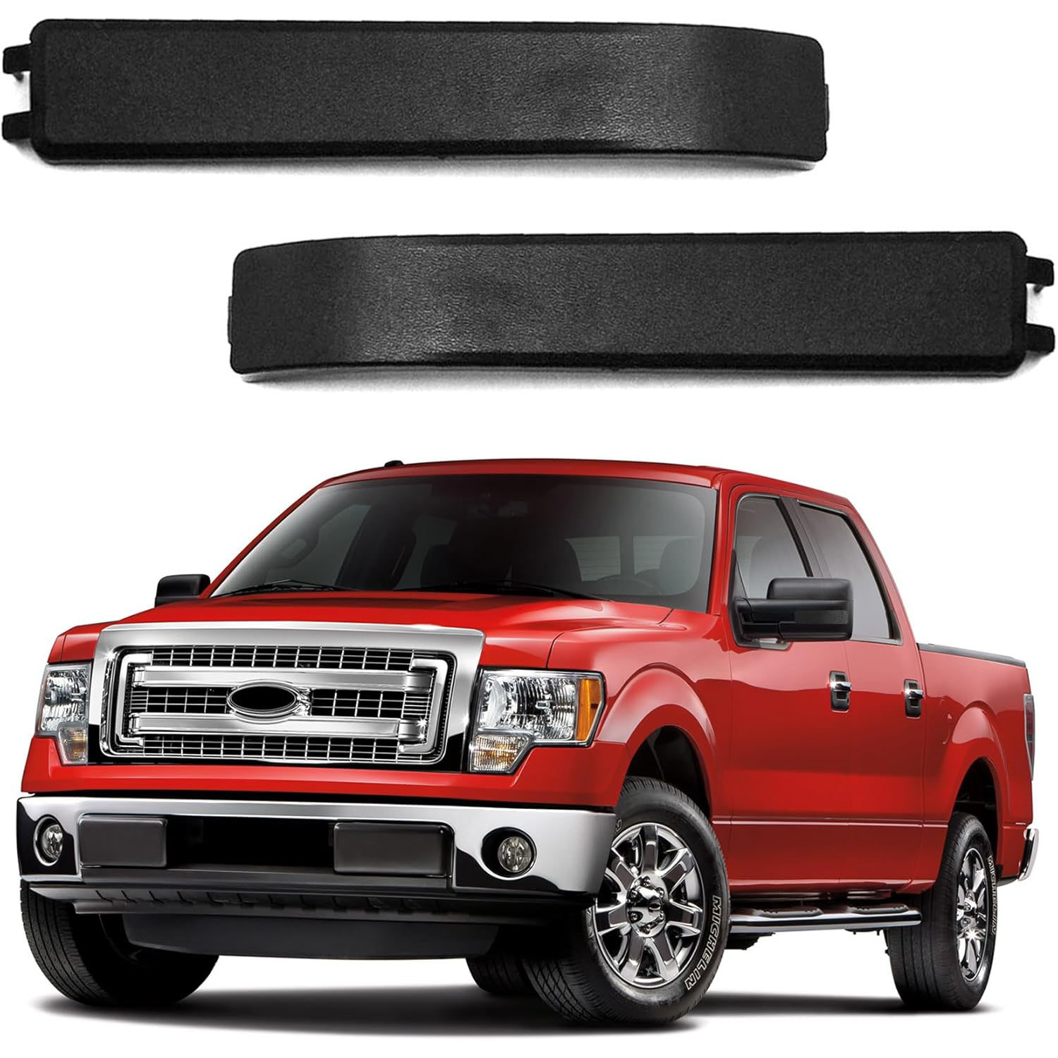 Covelta Black Mirror Reflector Cover Delete Kit Replacement for 2009-2014 Ford F150 Sail Type Mirror