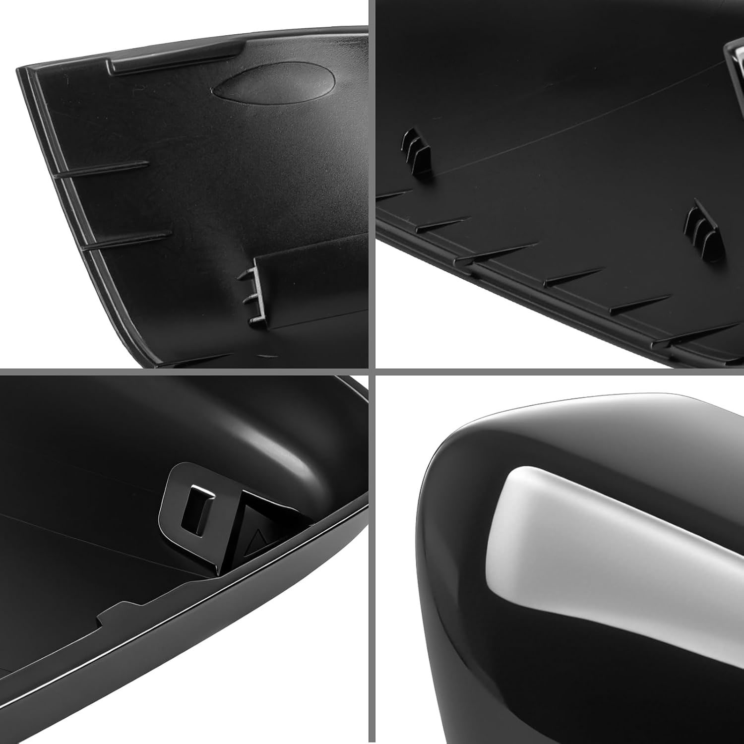 Covelta Black Left Mirror Cover Cap Replacement for 2010-2014 Ford Mustang