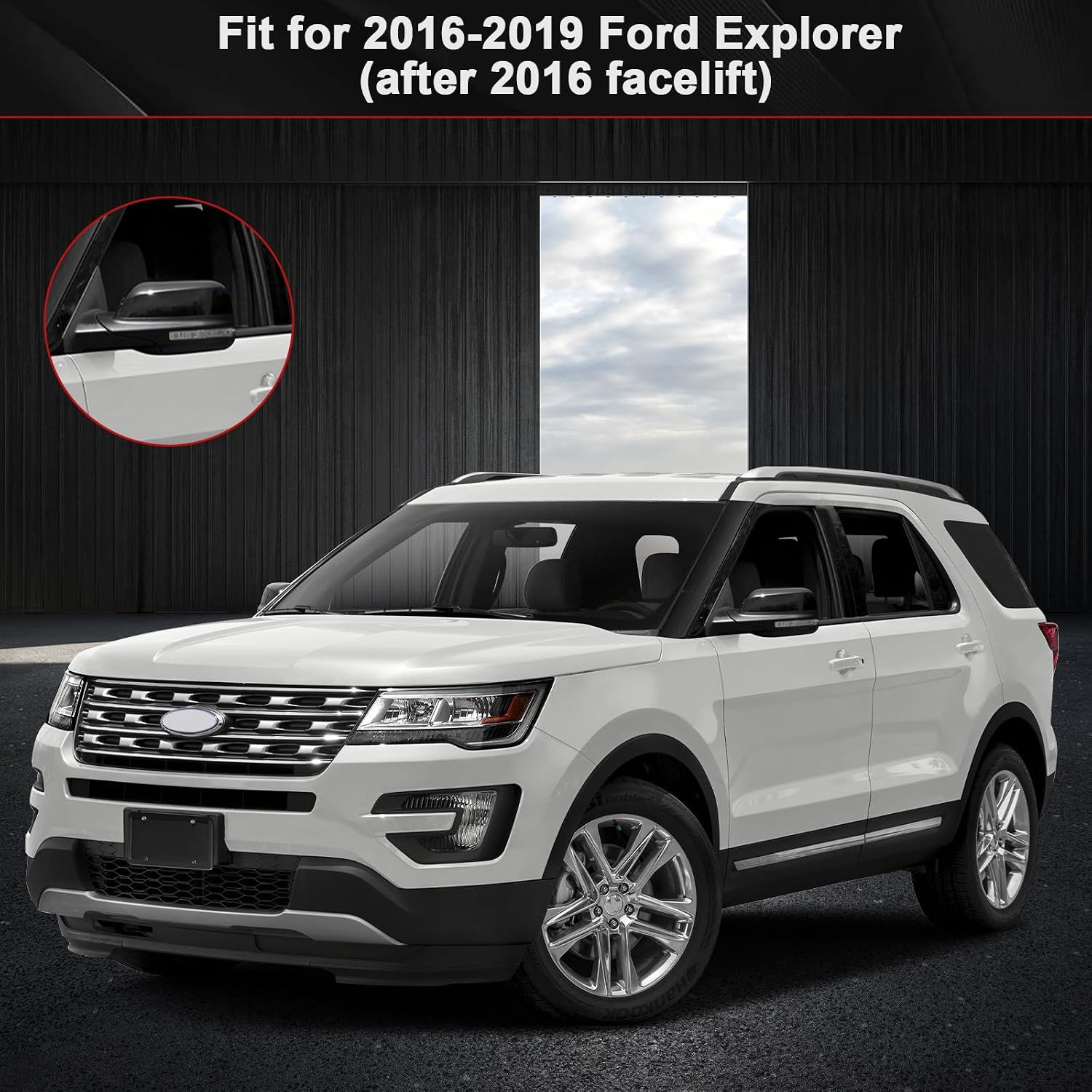 Covelta Mirror Cover Caps Replacement for 2016-2019 Ford Explorer