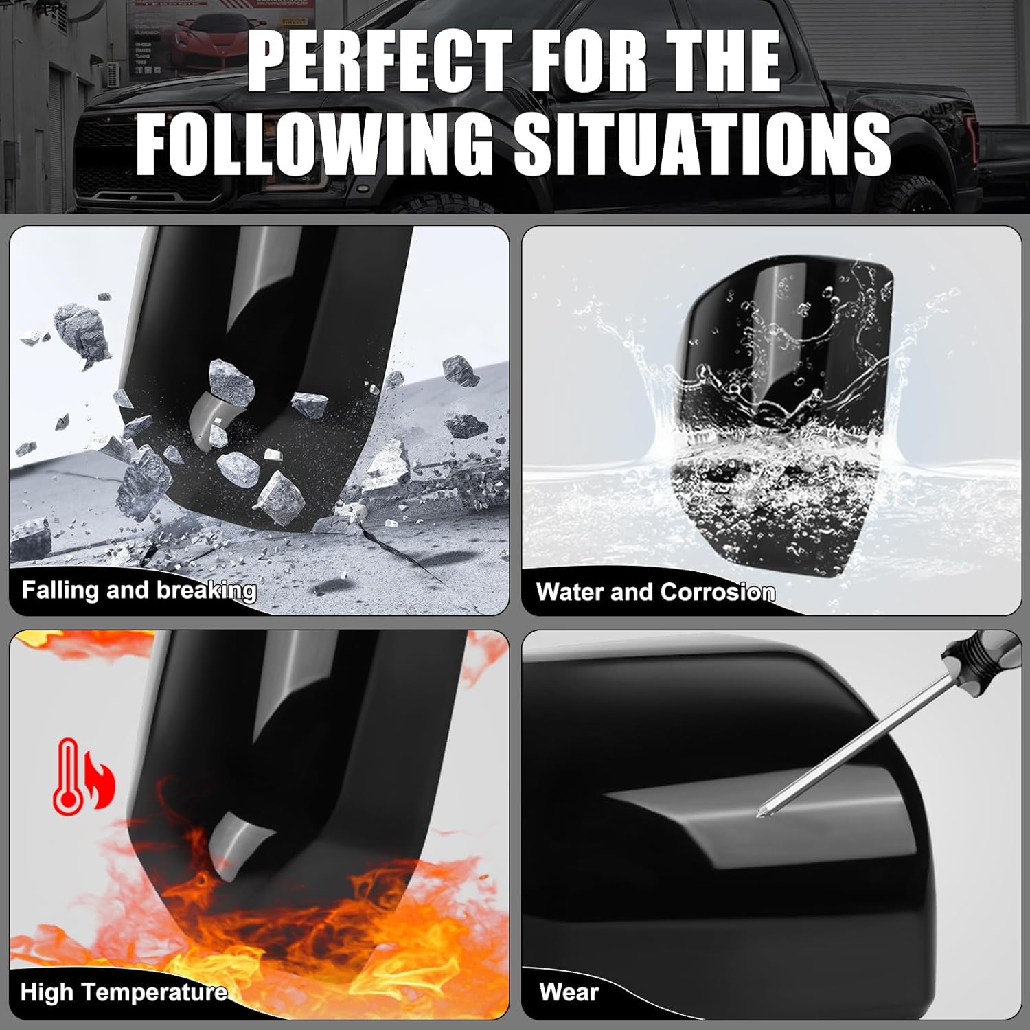 Covelta Mirror Cover Caps Replacement for 2015-2020 Ford F150