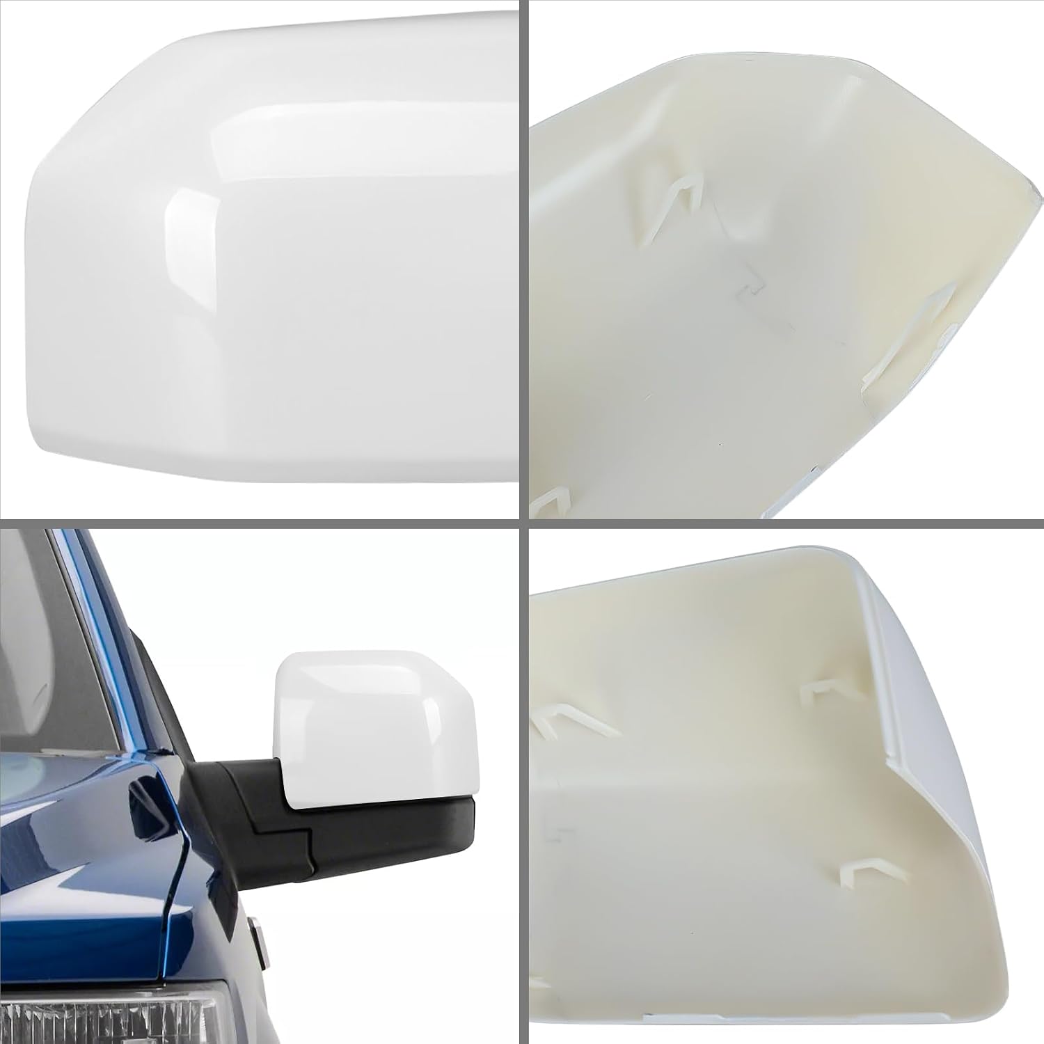 Covelta Mirror Cover Caps Replacement for 2015-2020 Ford F150（White）