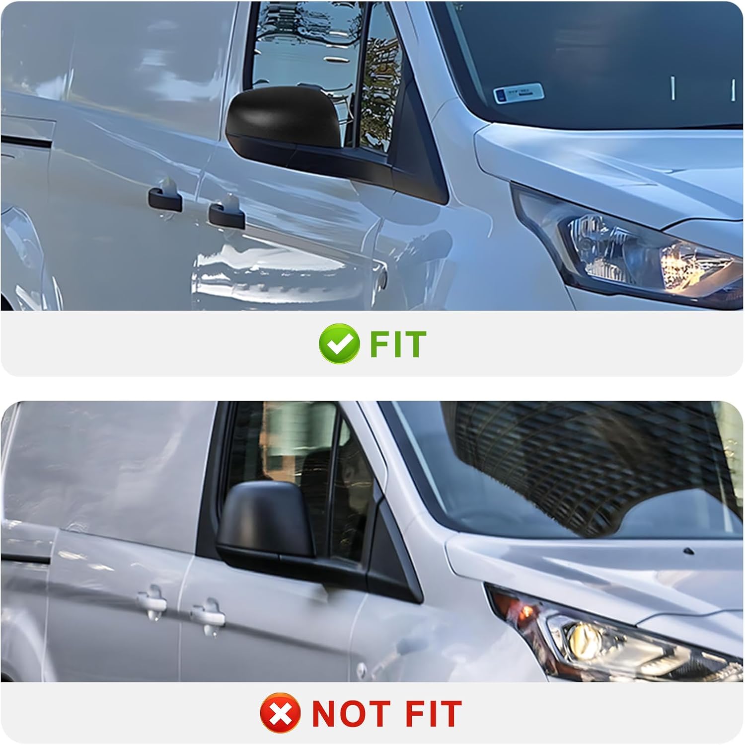 Covelta Right Mirror Cover Cap Replacement for 2014-2023 Ford Transit Connect