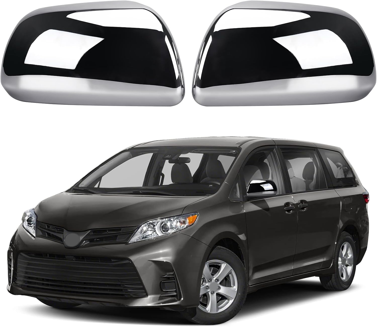 Covelta Left & Right Mirror Cover Caps Replacement for 2011-2019 Toyota Sienna