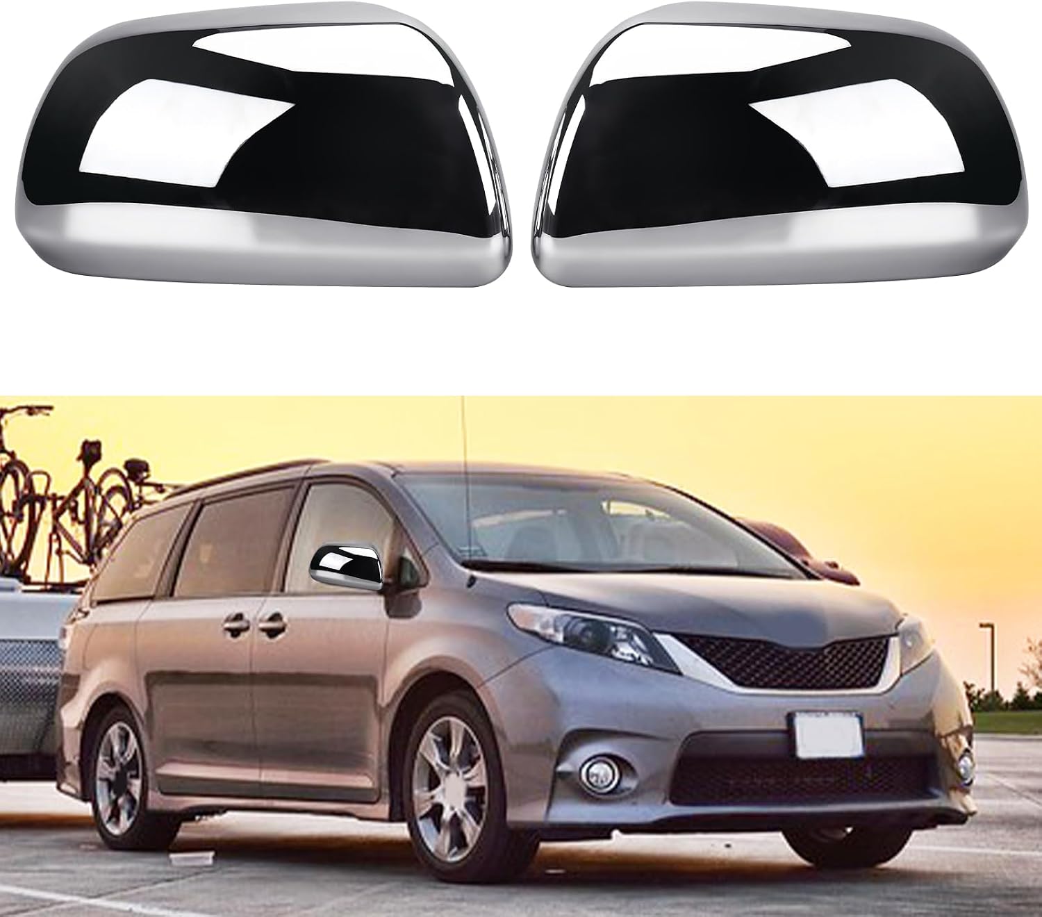 Covelta Left & Right Mirror Cover Caps Replacement for 2011-2019 Toyota Sienna
