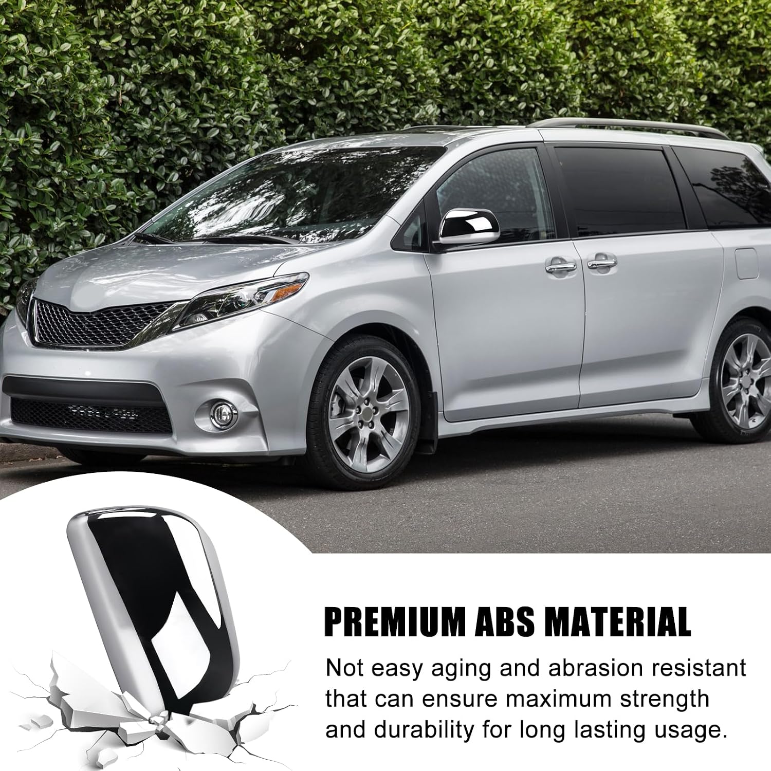Covelta Left & Right Mirror Cover Caps Replacement for 2011-2019 Toyota Sienna