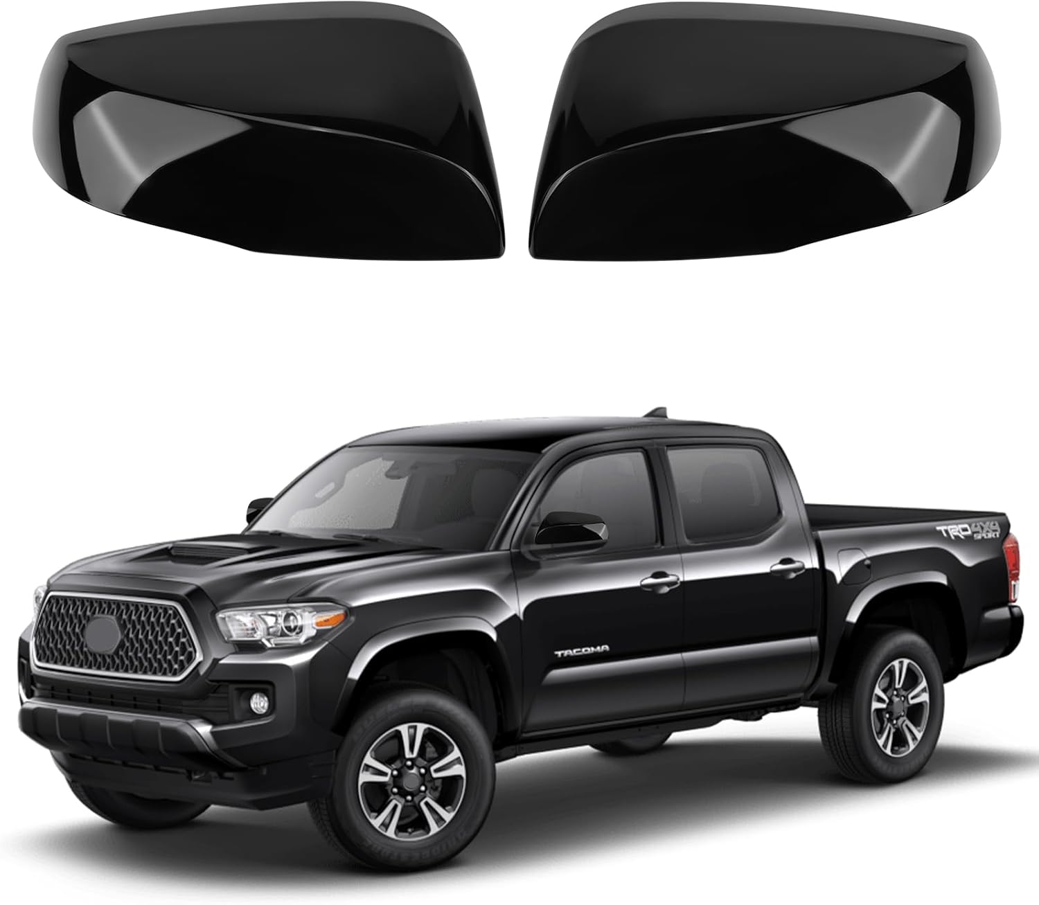 Covelta Mirror Cover Caps Replacement for 2016-2023 Toyota Tacoma With Turn Signal（Black）