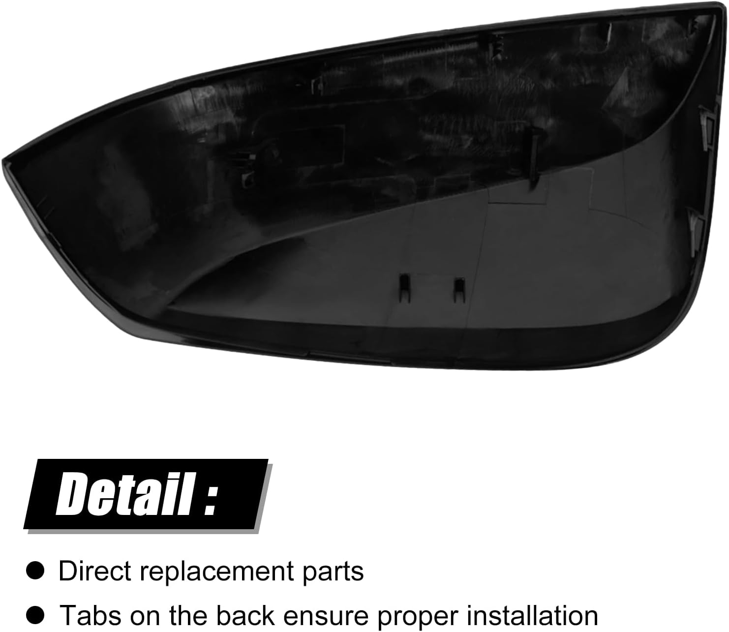 Covelta Mirror Cover Caps for 2016-2023 Toyota Tacoma Without Turn Signal（Black）