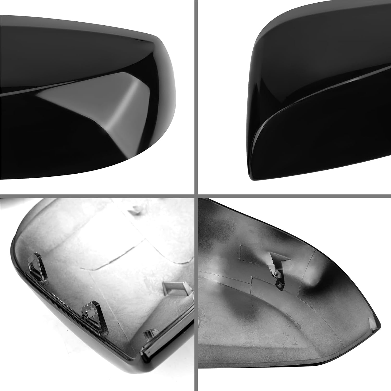 Covelta Mirror Cover Caps for 2016-2023 Toyota Tacoma Without Turn Signal（Black）