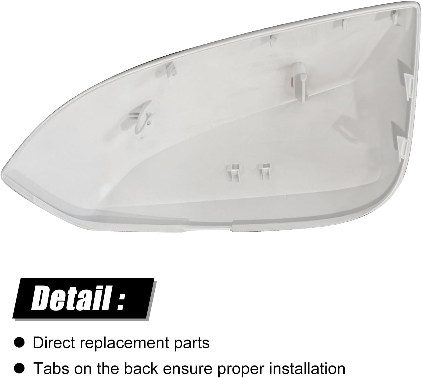 Covelta Mirror Cover Caps for 2016-2023 Toyota Tacoma Without Turn Signal（White）