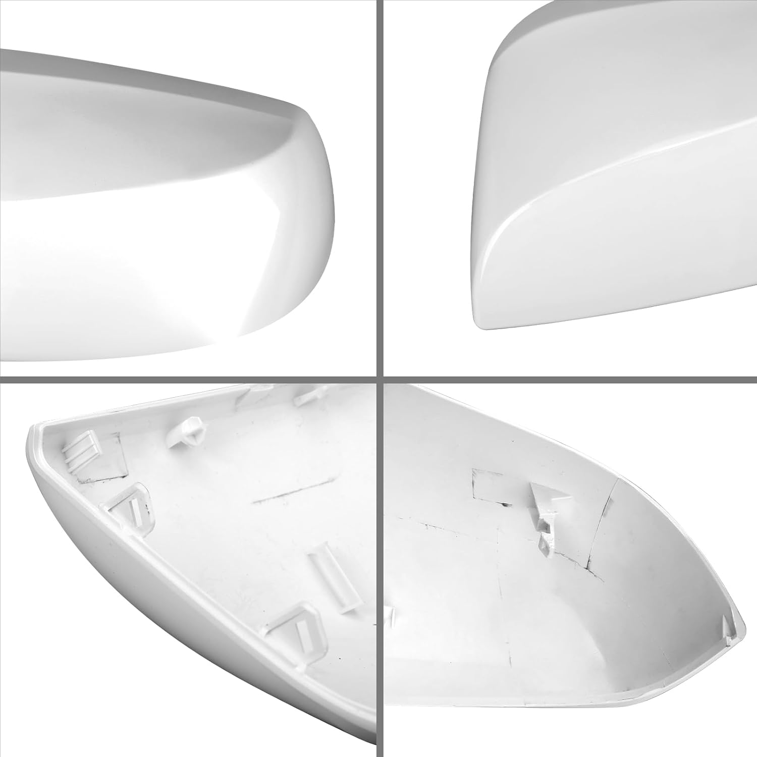 Covelta Mirror Cover Caps for 2016-2023 Toyota Tacoma Without Turn Signal（White）