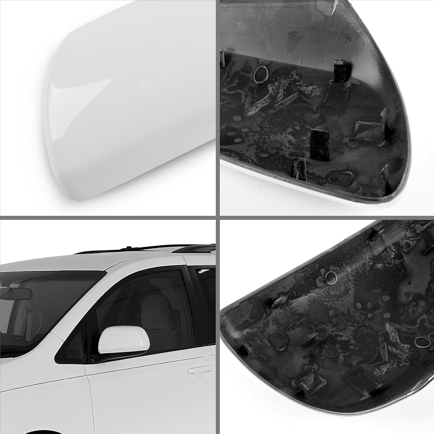 Covelta Left Side Mirror Cover Cap Replacement for 2011-2019 Toyota Sienna Without Turn Signal