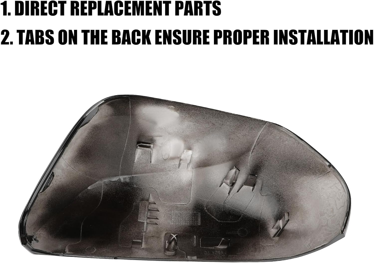 Covelta Left Driver Side Mirror Cover Replacement for 2016-2021 Toyota Prius（Black）
