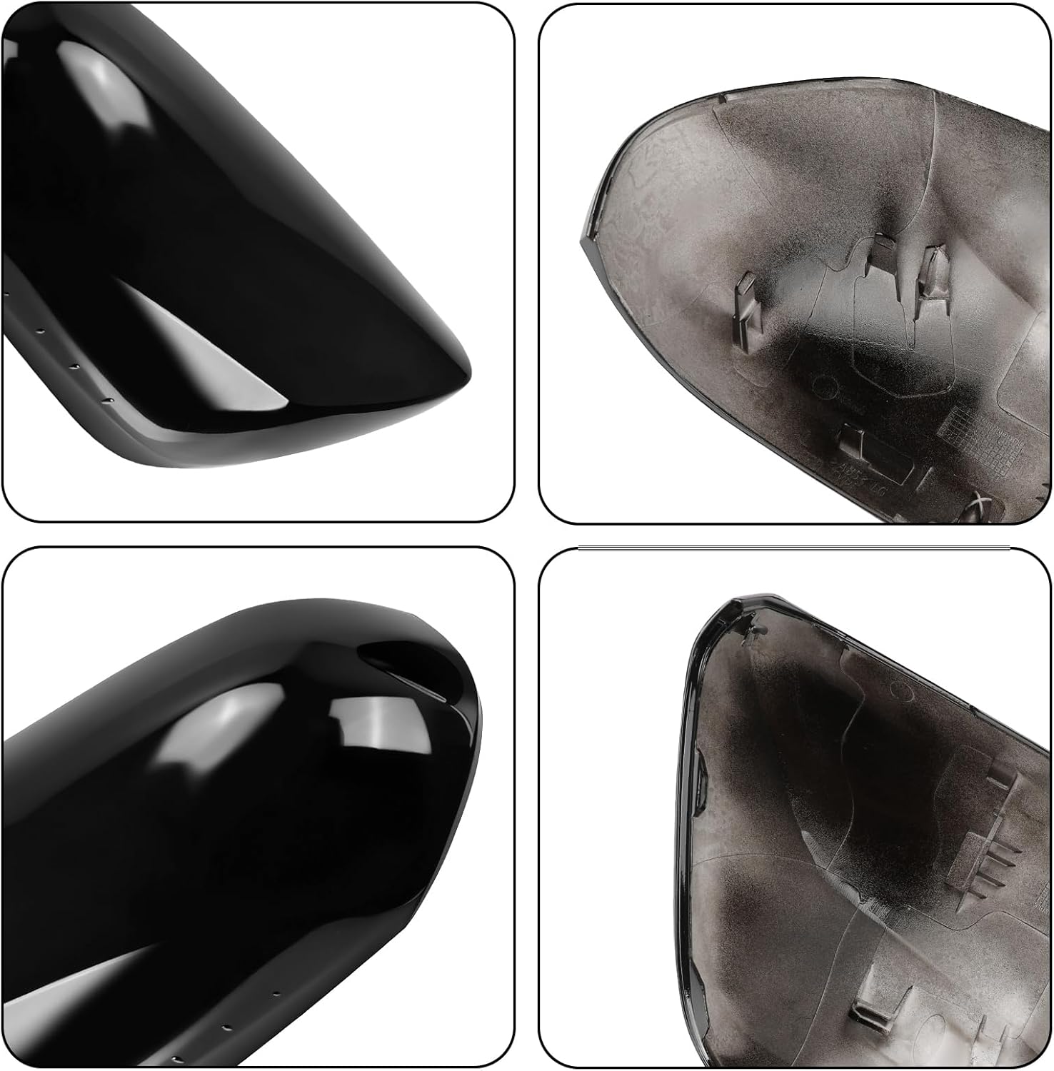 Covelta Left Driver Side Mirror Cover Replacement for 2016-2021 Toyota Prius（Black）