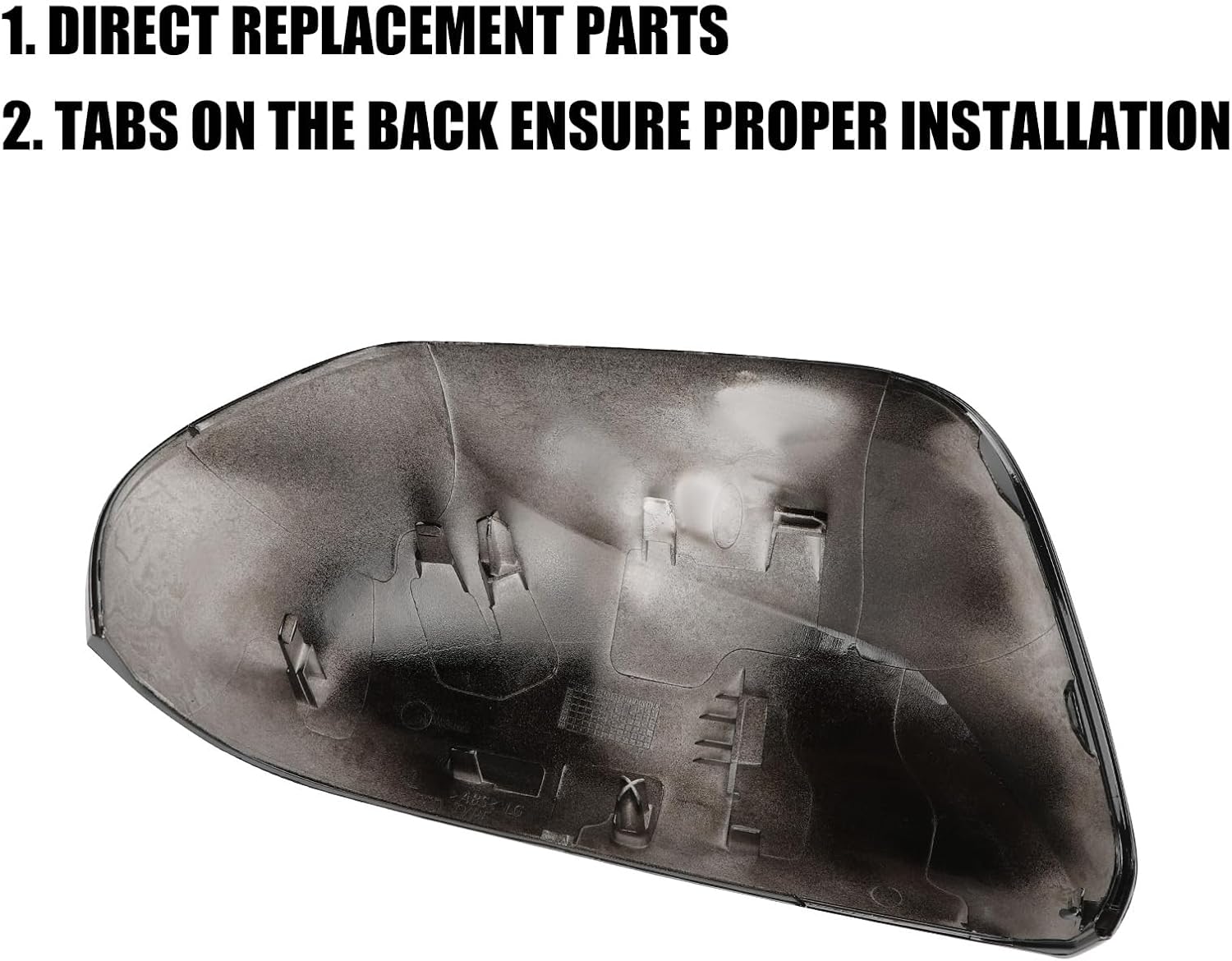 Covelta Right Passenger Side Mirror Cover Replacement for 2016-2021 Toyota Prius（Black）