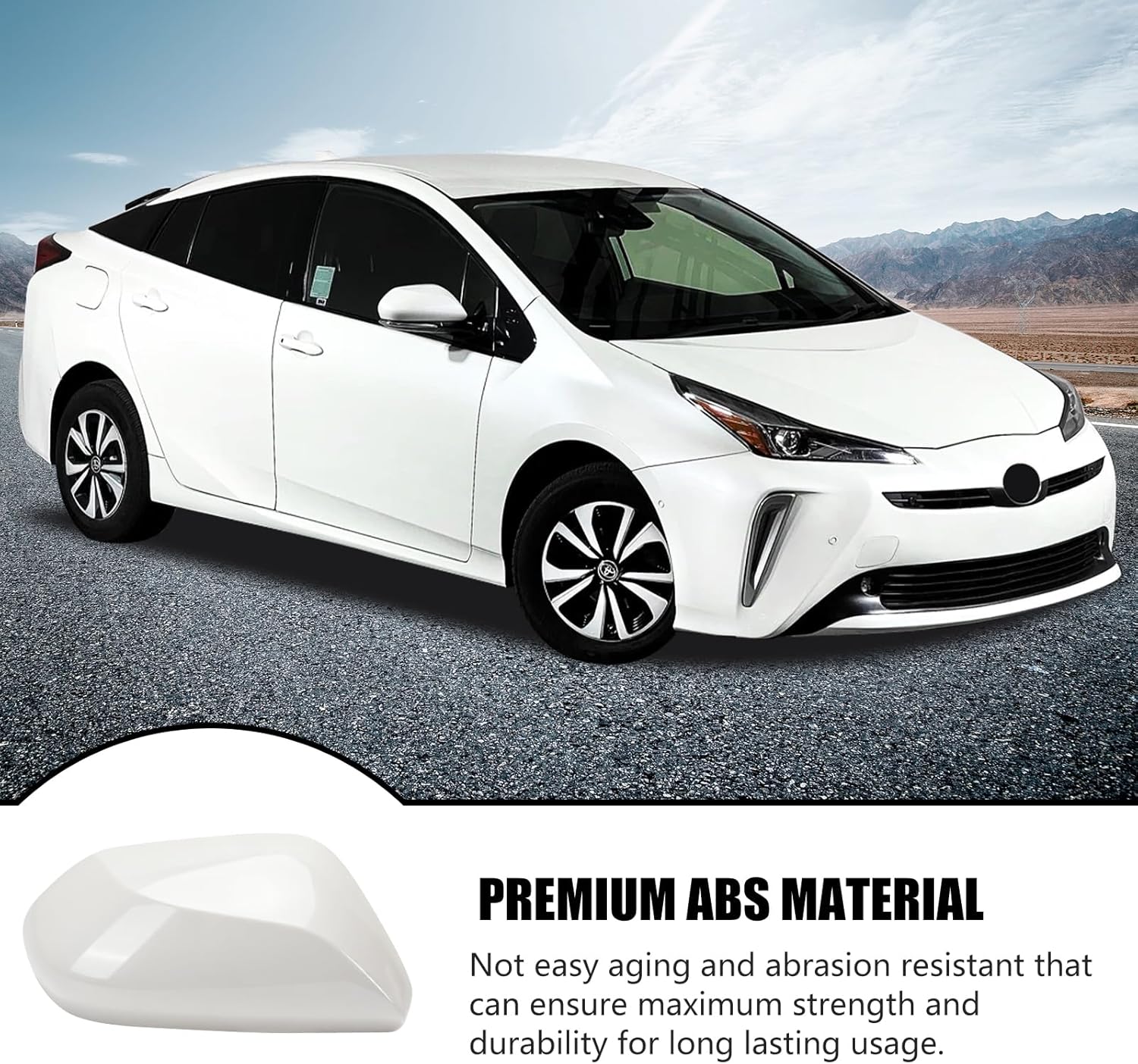 [Copy]Covelta Right Passenger Side Mirror Cover Replacement for 2016-2021 Toyota Prius（White）