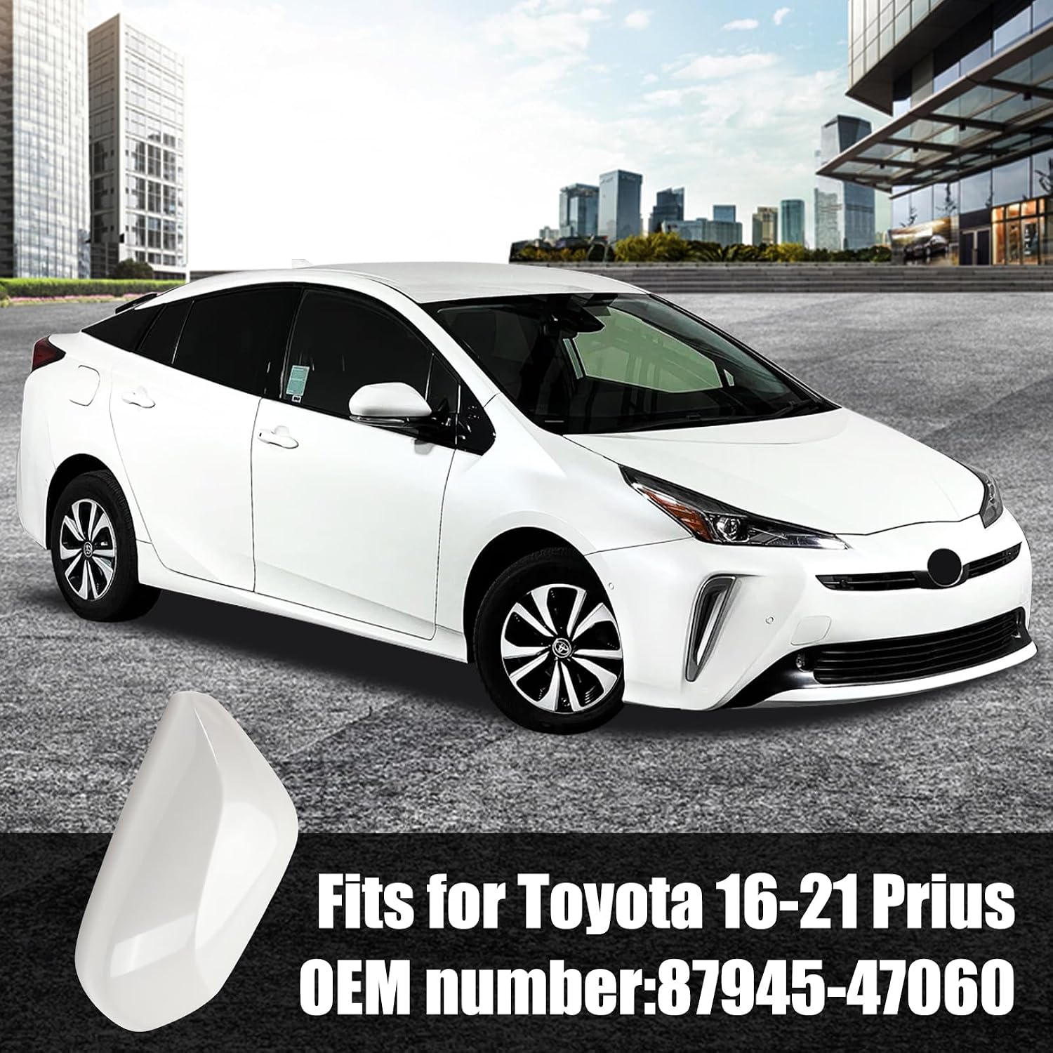 [Copy]Covelta Right Passenger Side Mirror Cover Replacement for 2016-2021 Toyota Prius（White）