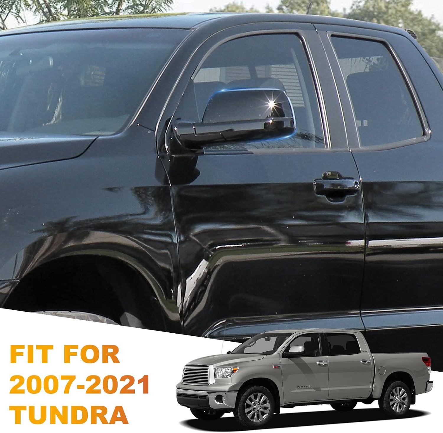 Covelta Mirror Cover Caps Replacement for 2007-2021 Toyota Tundra & Sequoia