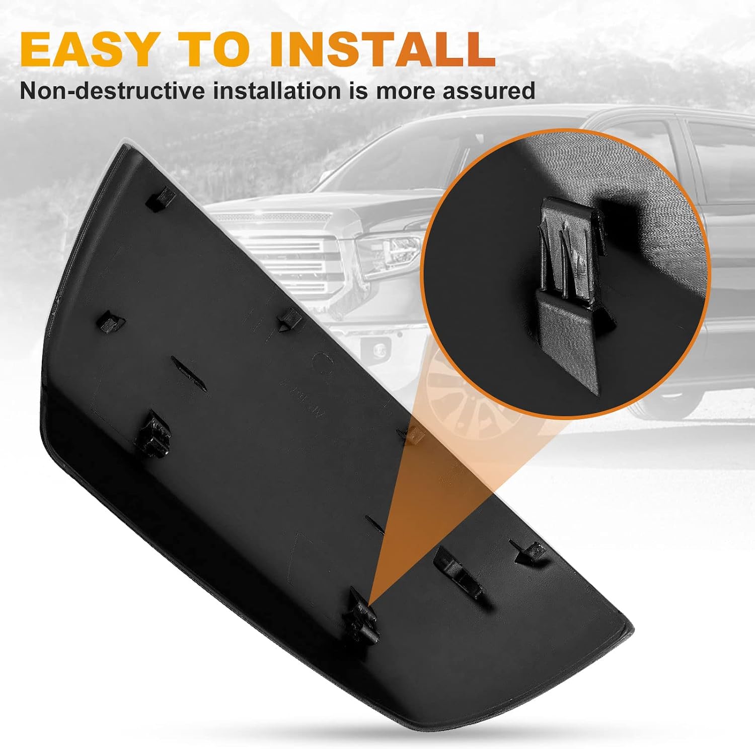 Covelta Mirror Cover Caps Replacement for 2007-2021 Toyota Tundra & Sequoia
