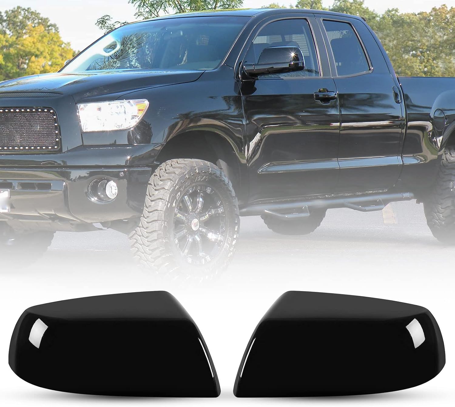 Covelta Mirror Cover Caps Replacement for 2007-2021 Toyota Tundra & Sequoia