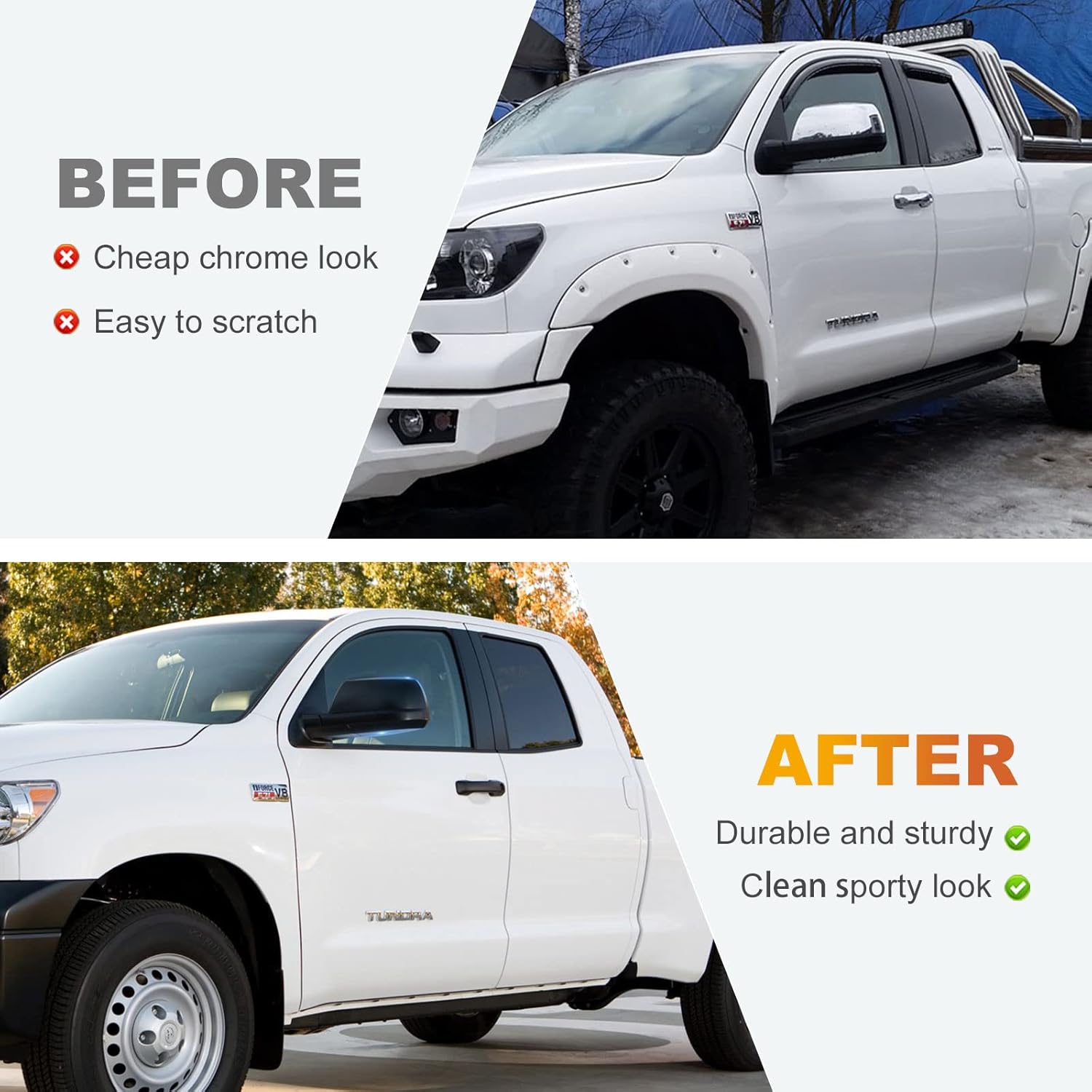Covelta Mirror Cover Caps Replacement for 2007-2021 Toyota Tundra & Sequoia