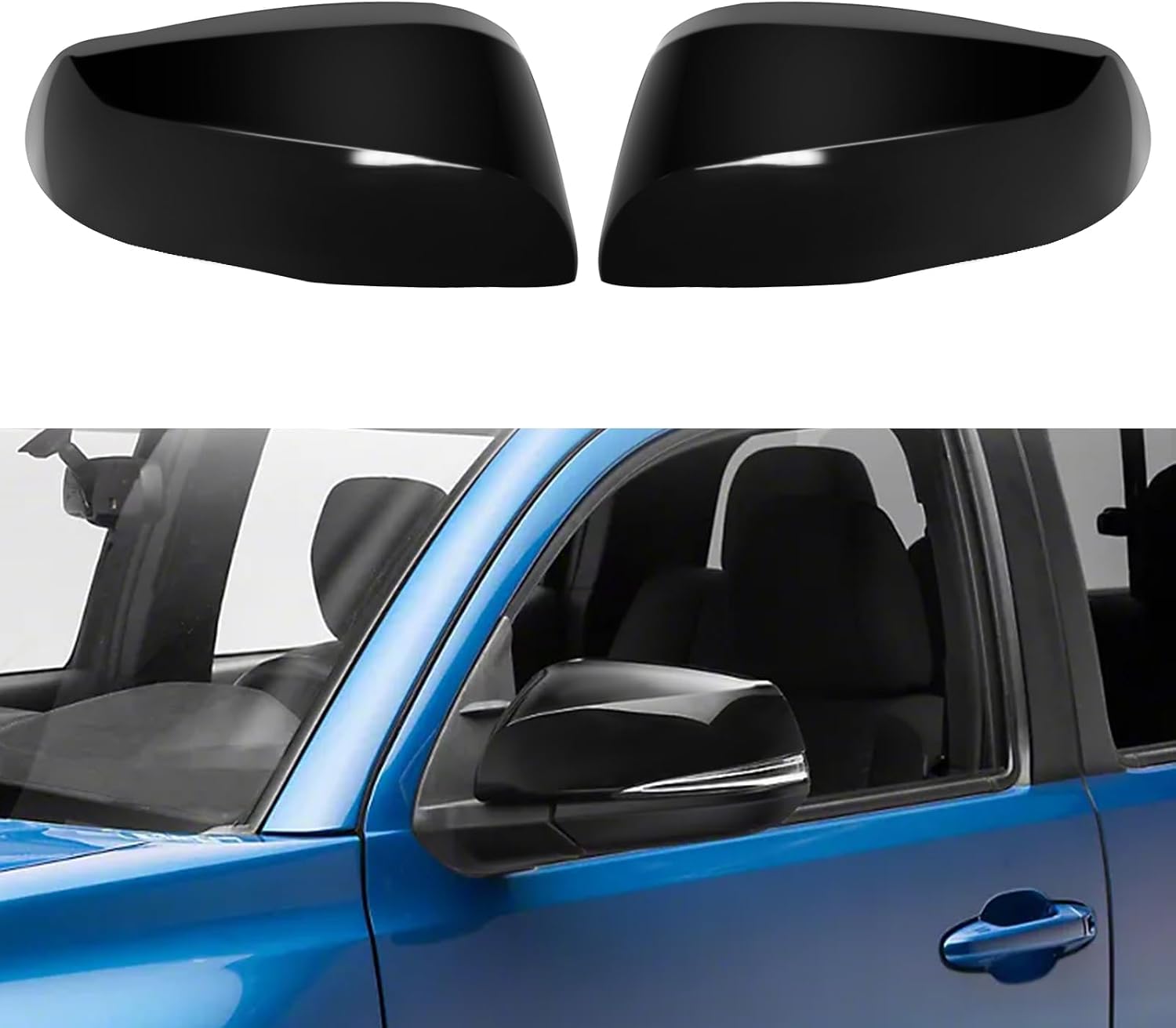 Covelta Mirror Cover Caps Replacement for 2016-2023 Toyota Tacoma with Turn Signal