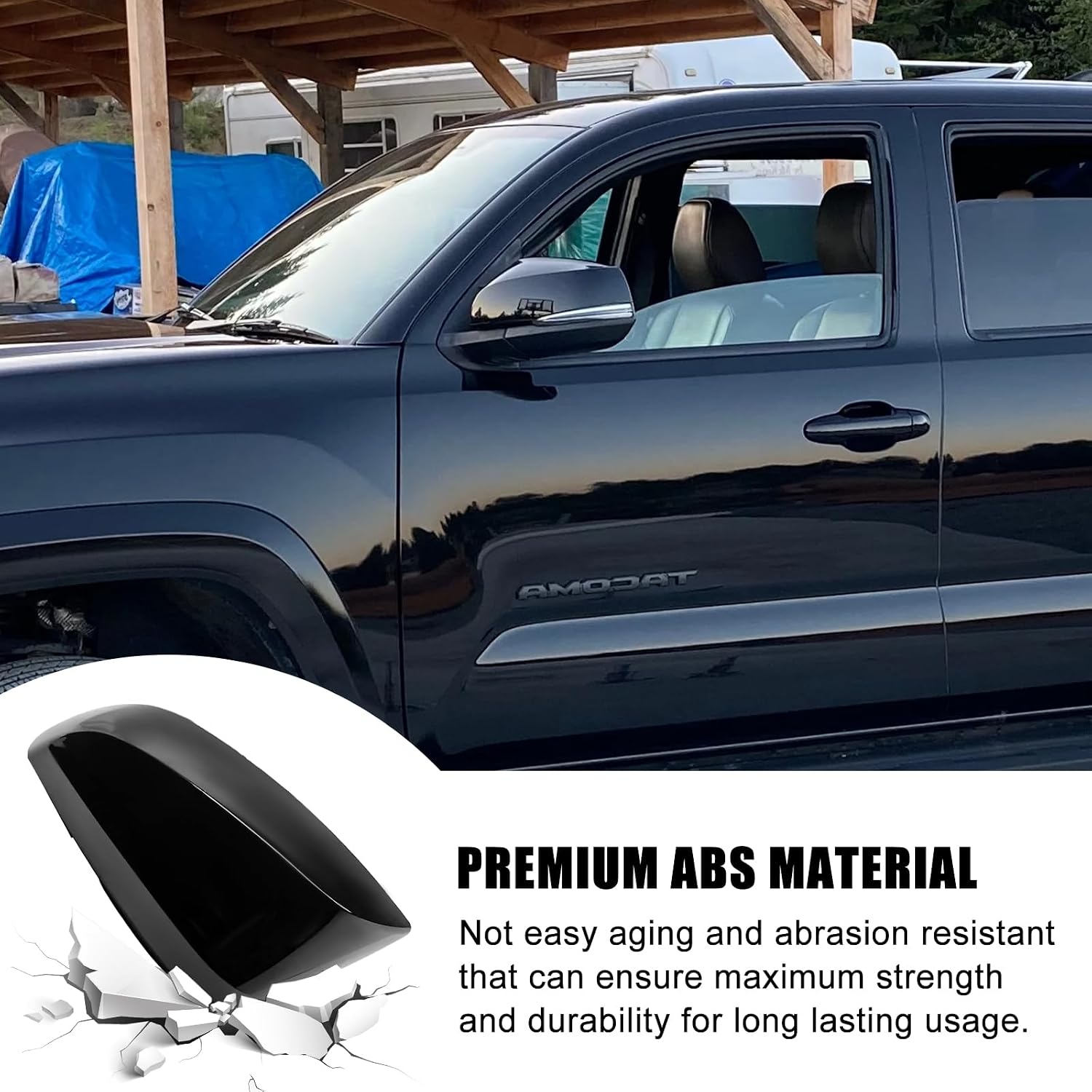 Covelta Mirror Cover Caps Replacement for 2016-2023 Toyota Tacoma with Turn Signal