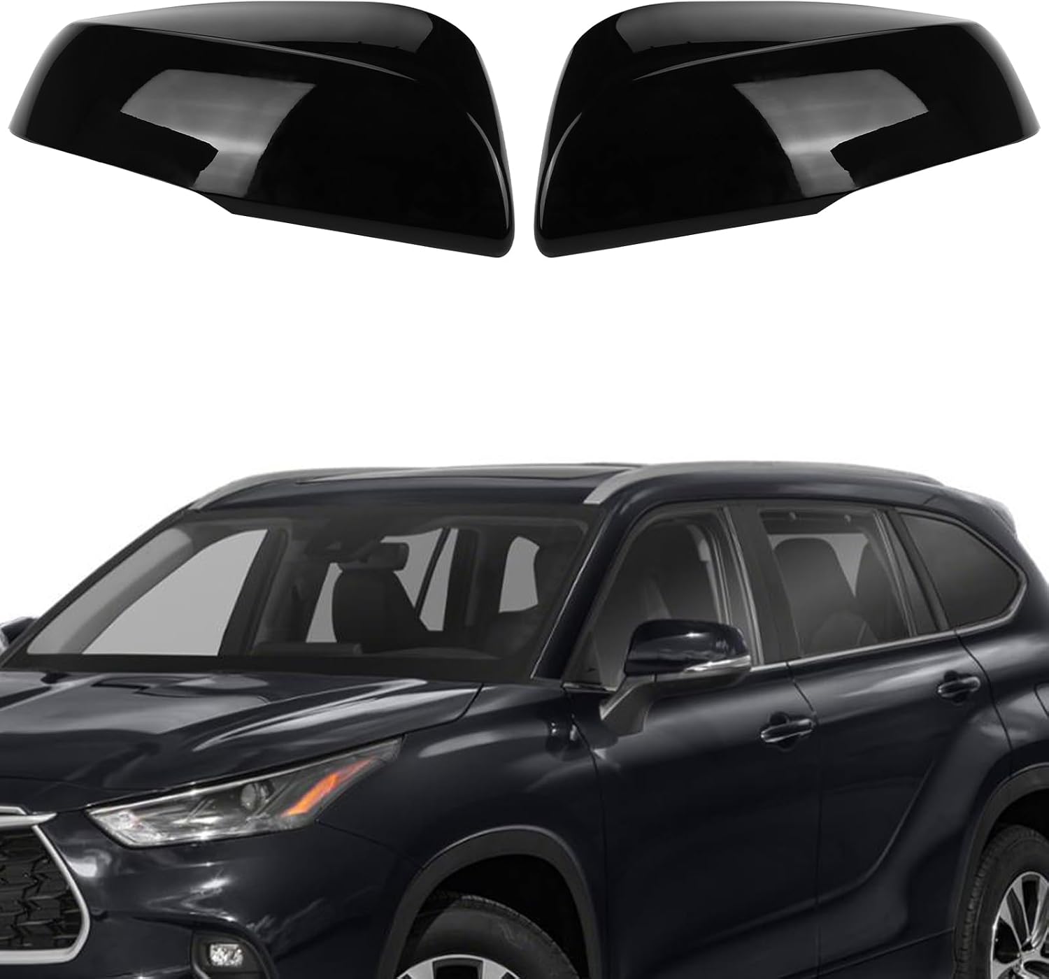 Covelta Mirror Cover Caps Replace for 2020-2025 Toyota Highlander, 2022-2024 Corolla Cross & 2024-2025 Grand Highlander