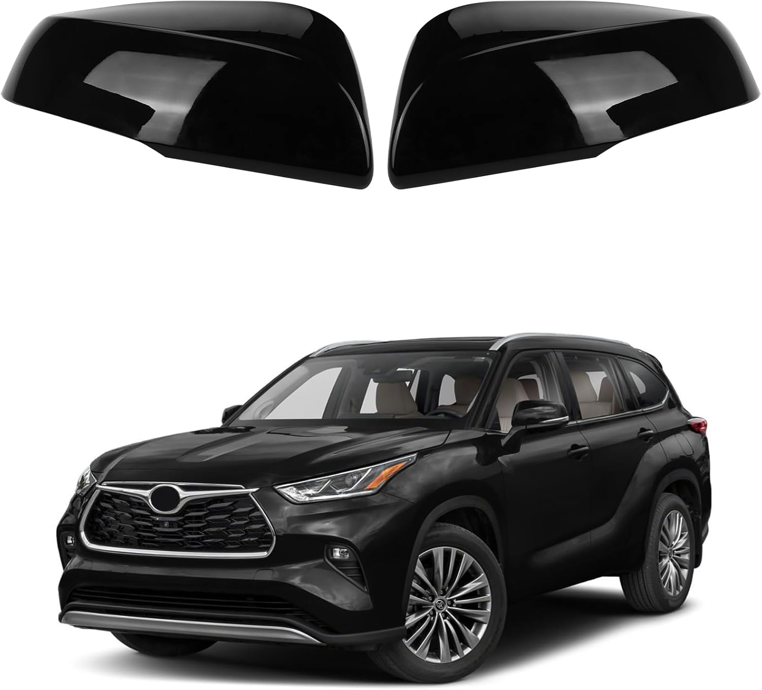 Covelta Mirror Cover Caps Replace for 2020-2025 Toyota Highlander, 2022-2024 Corolla Cross & 2024-2025 Grand Highlander