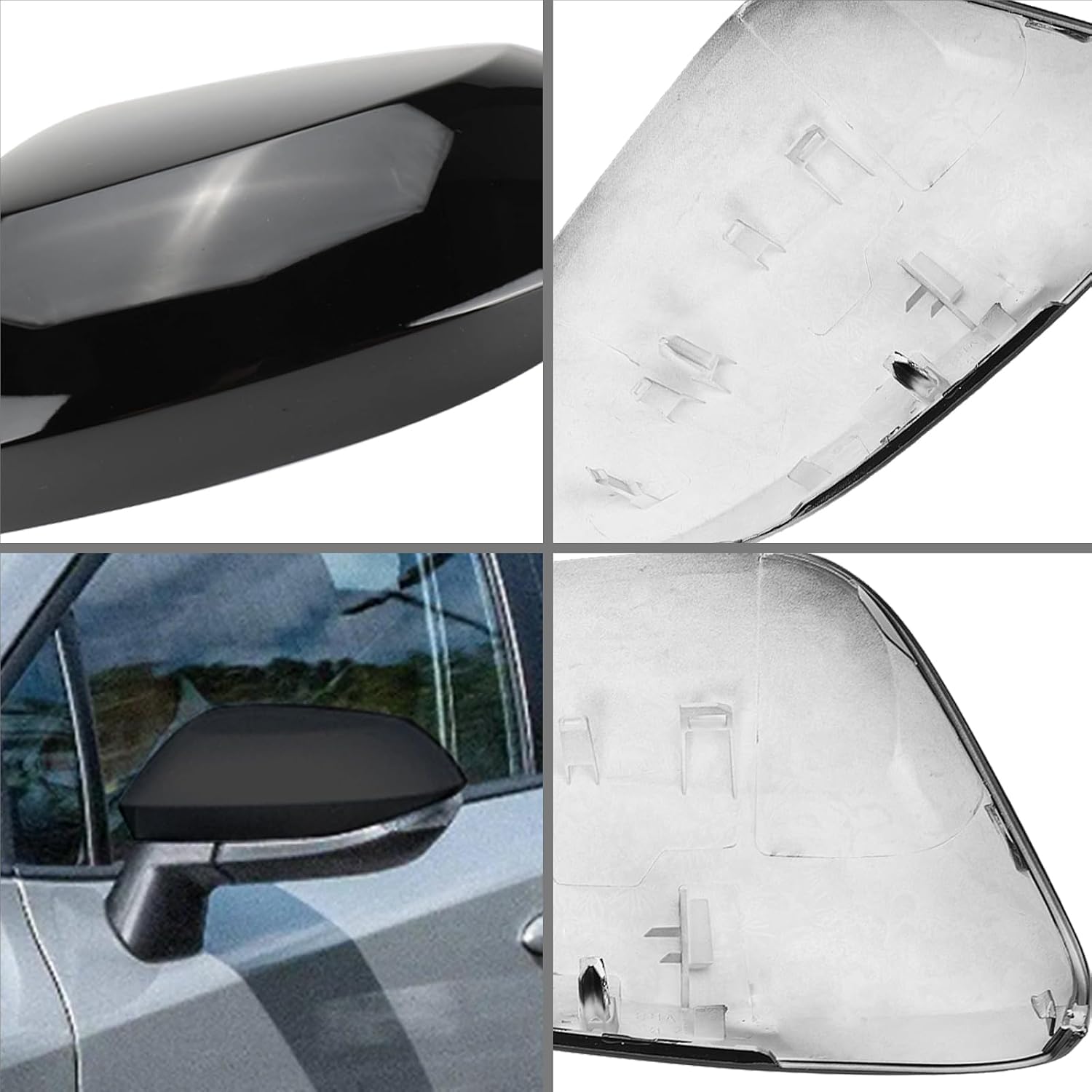 Covelta Left Driver Side Mirror Cover Replace for 2020-2025 Toyota Corolla（Black）