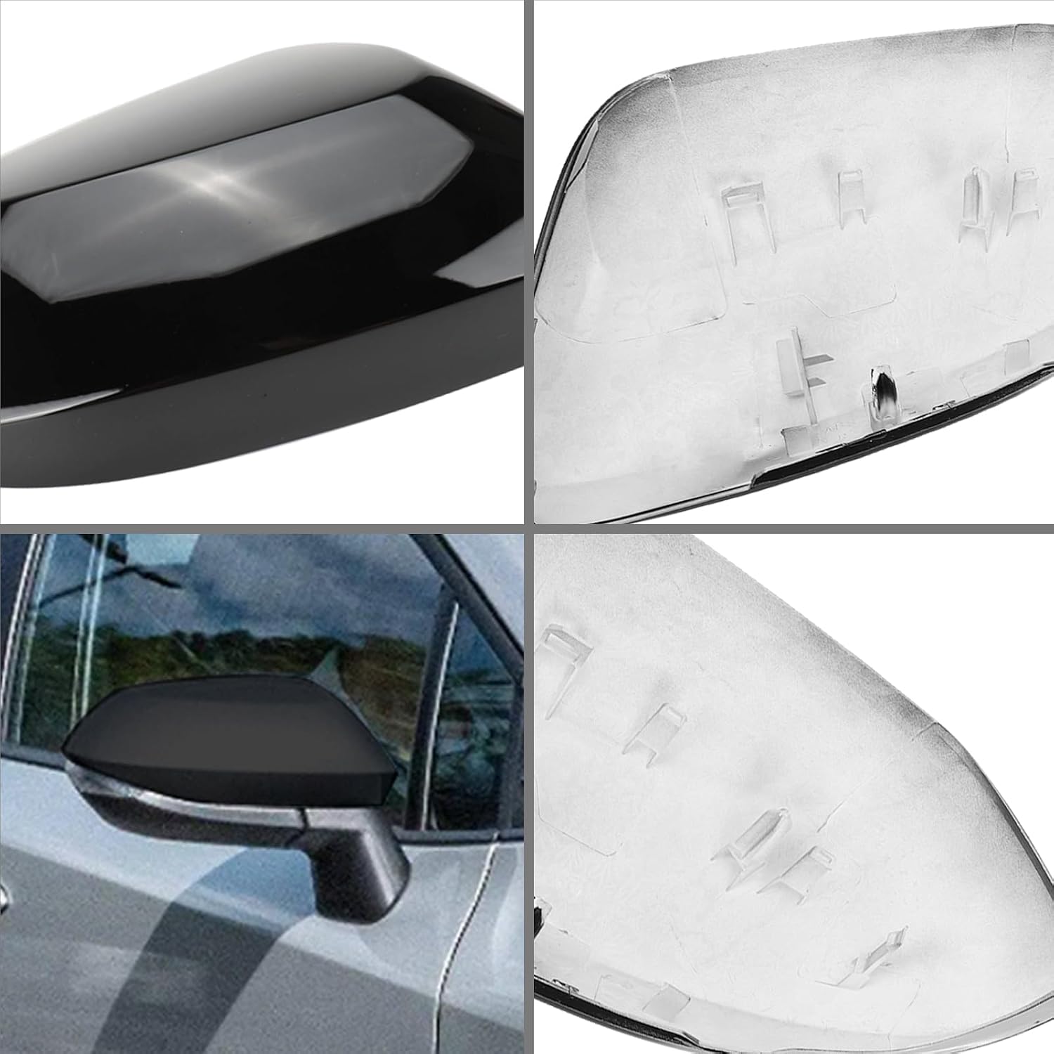 Covelta Right Passenger Side Mirror Cover Replace for 2020-2025 Toyota Corolla（Black）