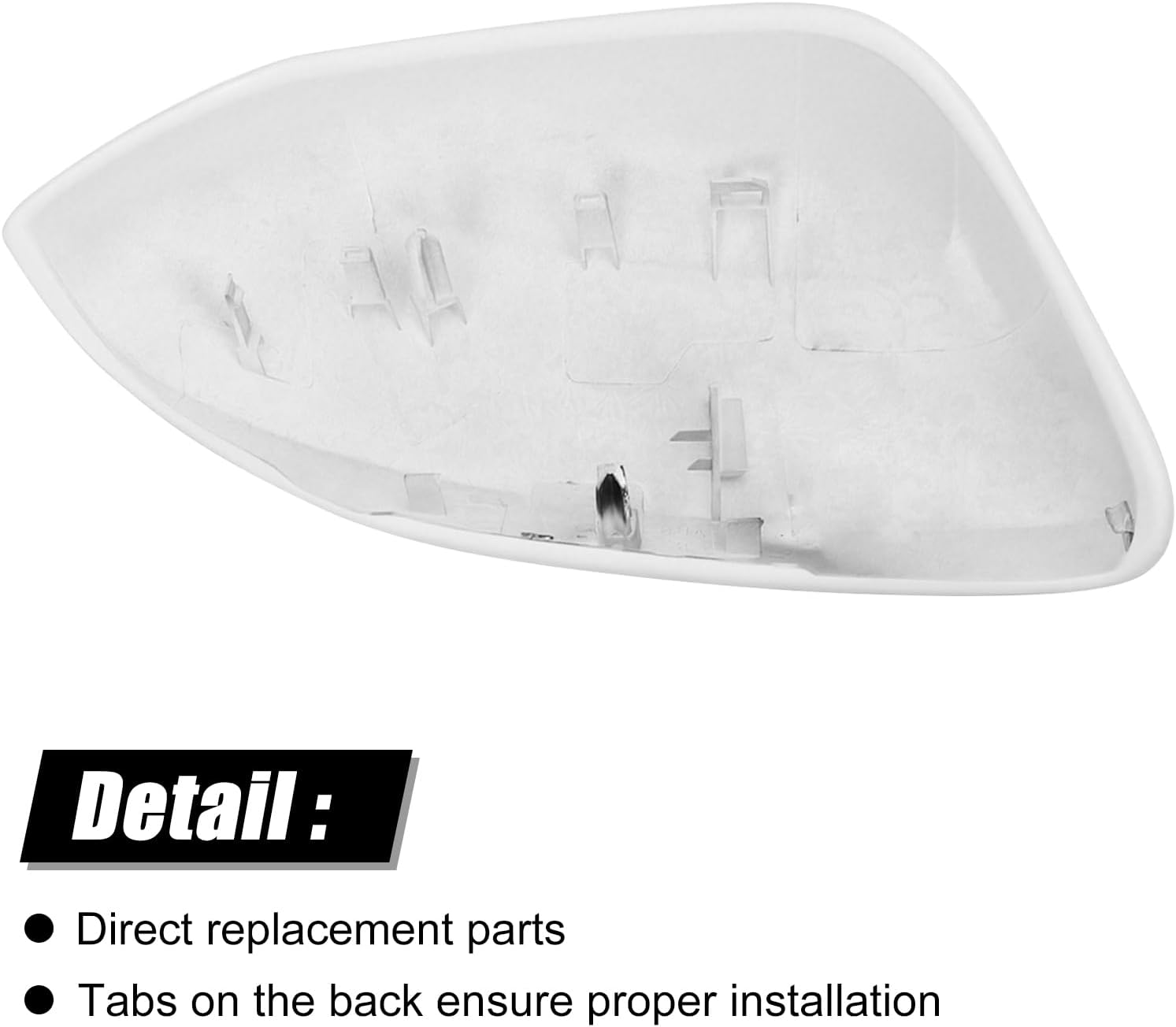 Covelta Right Passenger Side Mirror Cover Replace for 2020-2025 Toyota Corolla（White）