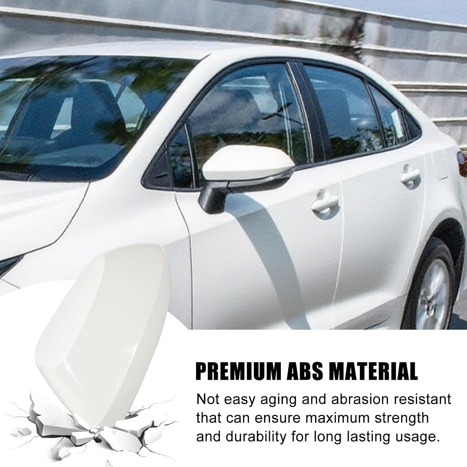 [Copy]Covelta Left Driver Side Mirror Cover Replace for 2020-2025 Toyota Corolla（White）