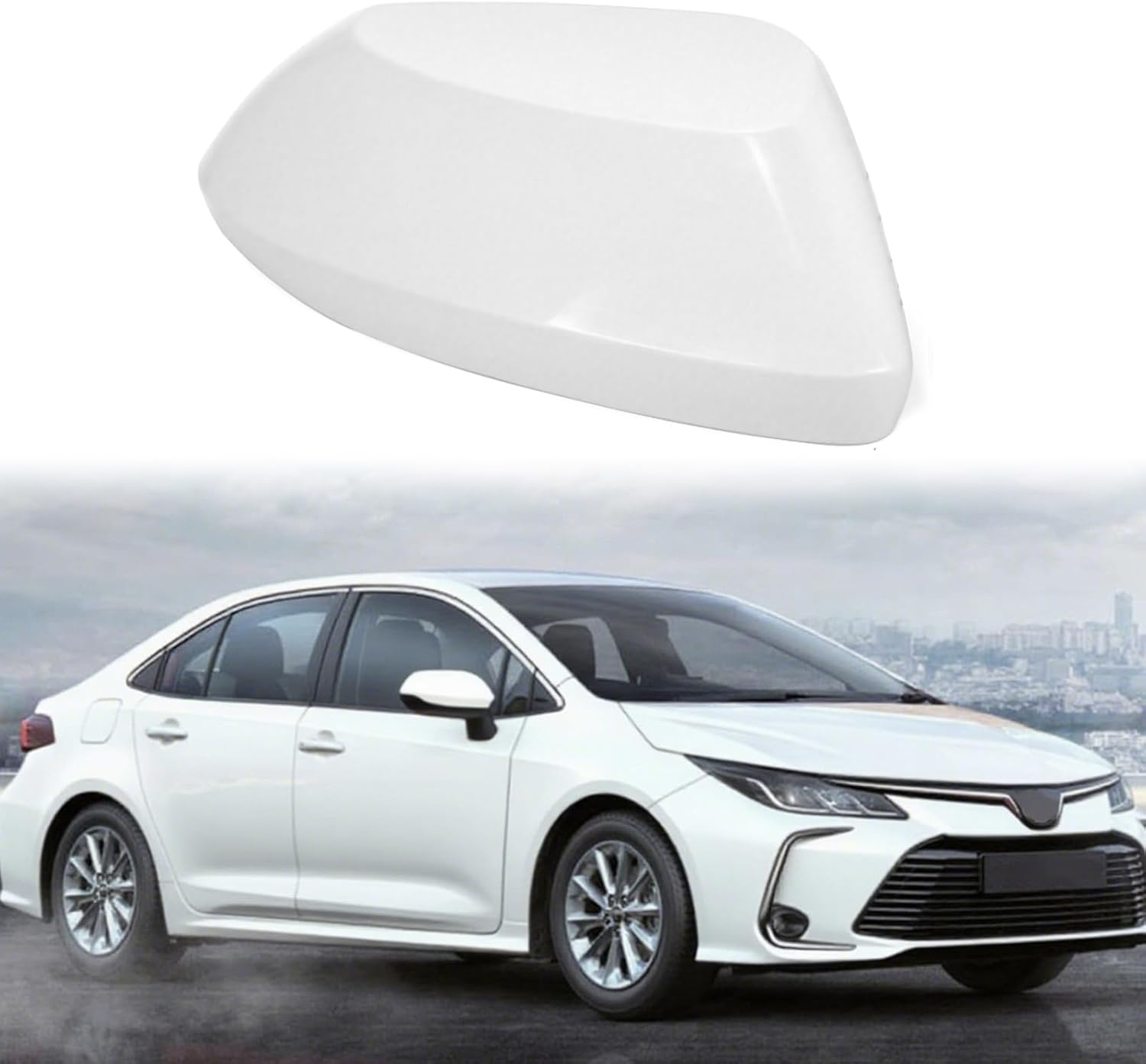 Covelta Right Passenger Side Mirror Cover Replace for 2020-2025 Toyota Corolla（White）
