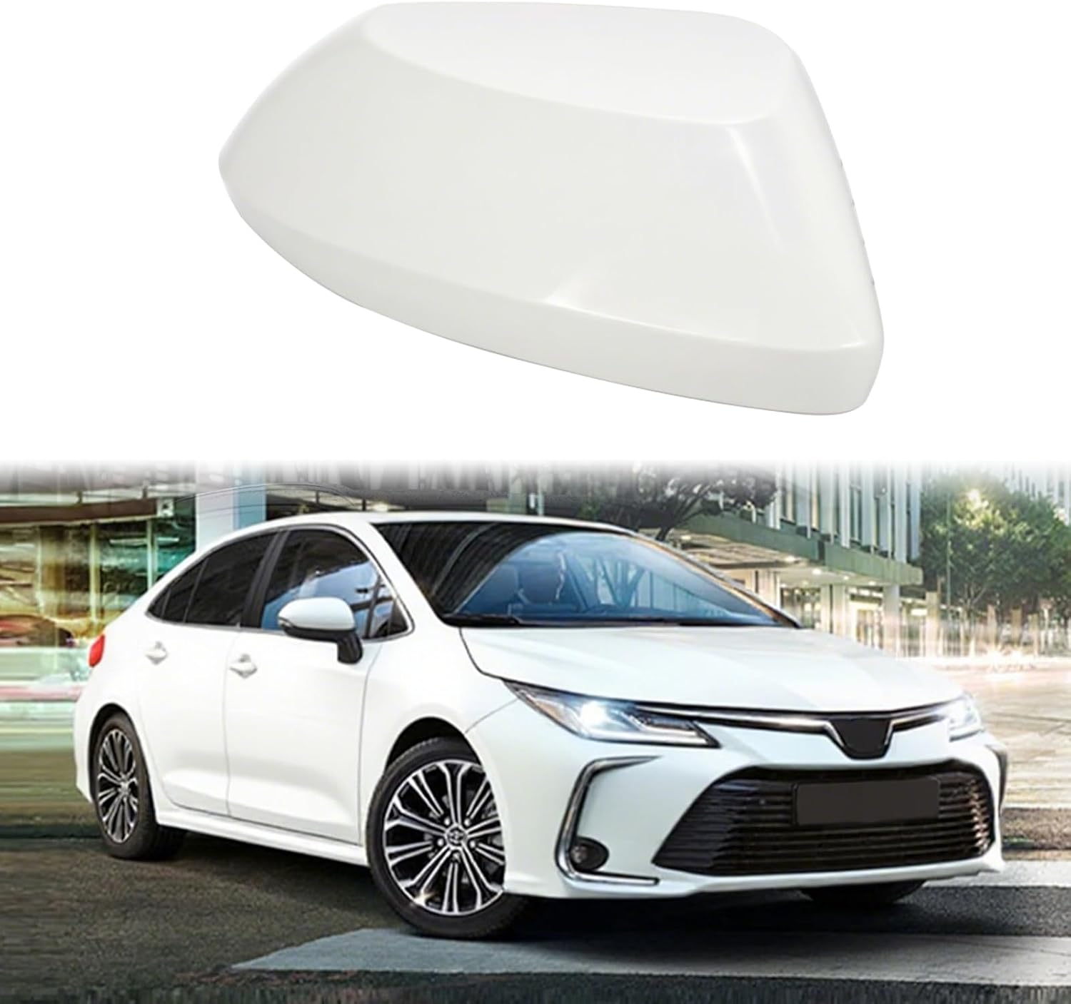 Covelta Right Passenger Side Mirror Cover Replace for 2020-2025 Toyota Corolla（White）