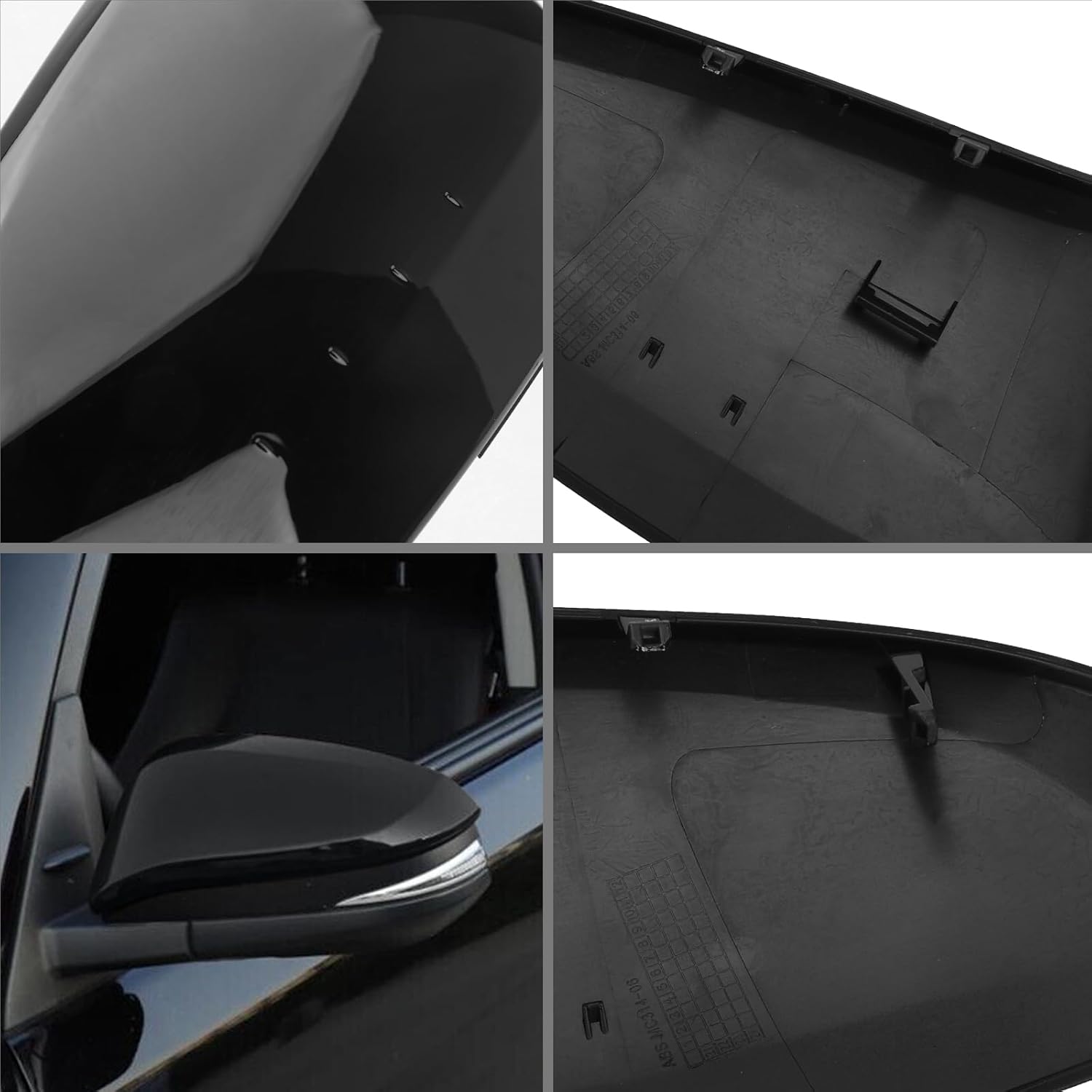 Covelta Mirror Cover Caps Replace for 2014-2024 Toyota 4Runner & 2013-2015 Toyota RAV4（Black）