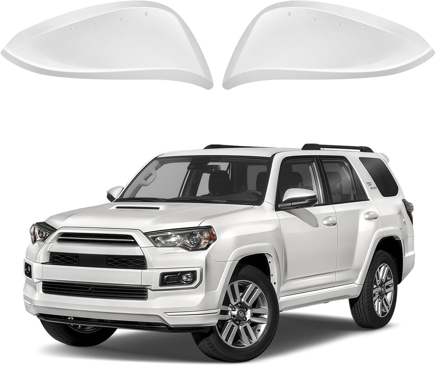 Covelta Mirror Cover Caps Replace for 2014-2024 Toyota 4Runner & 2013-2015 Toyota RAV4（White）