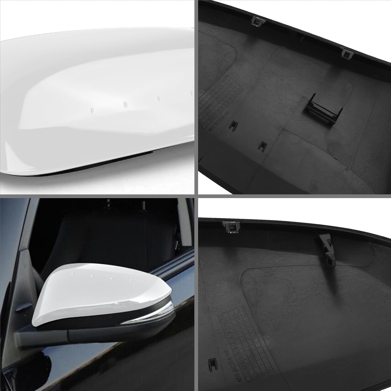 Covelta Mirror Cover Caps Replace for 2014-2024 Toyota 4Runner & 2013-2015 Toyota RAV4（White）