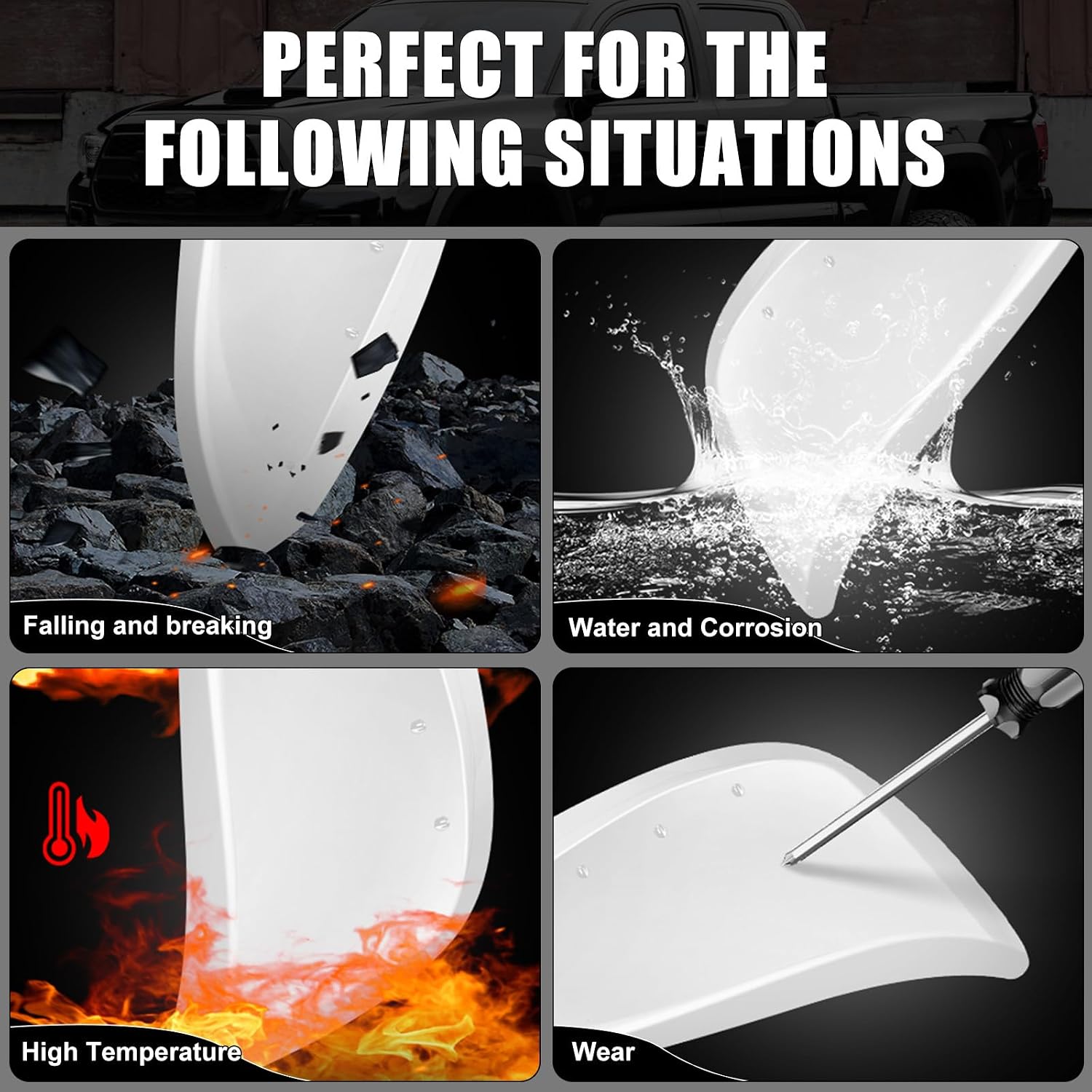 Covelta Mirror Cover Caps Replace for 2014-2024 Toyota 4Runner & 2013-2015 Toyota RAV4（White）