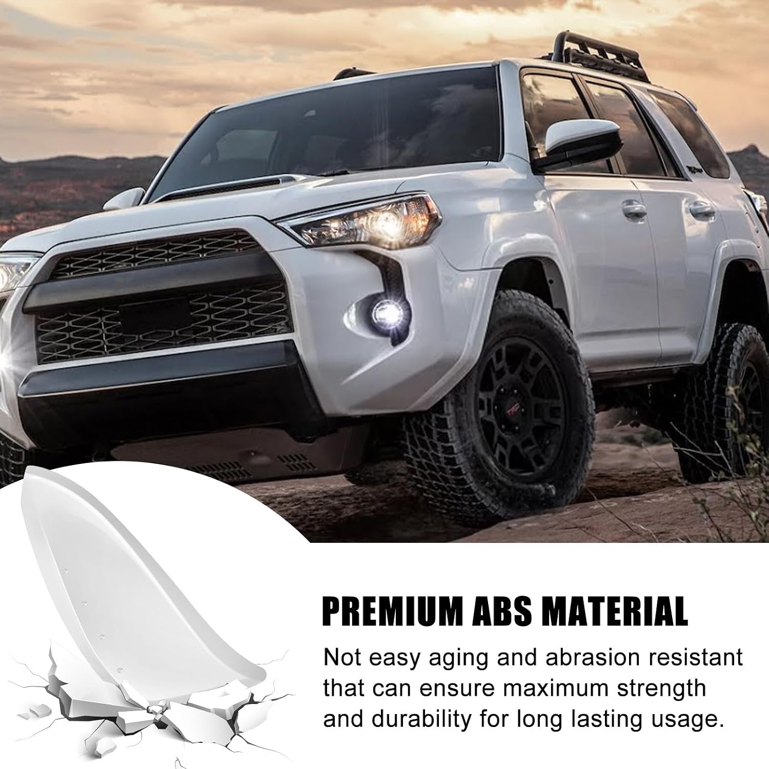 Covelta Mirror Cover Caps Replace for 2014-2024 Toyota 4Runner & 2013-2015 Toyota RAV4（White）