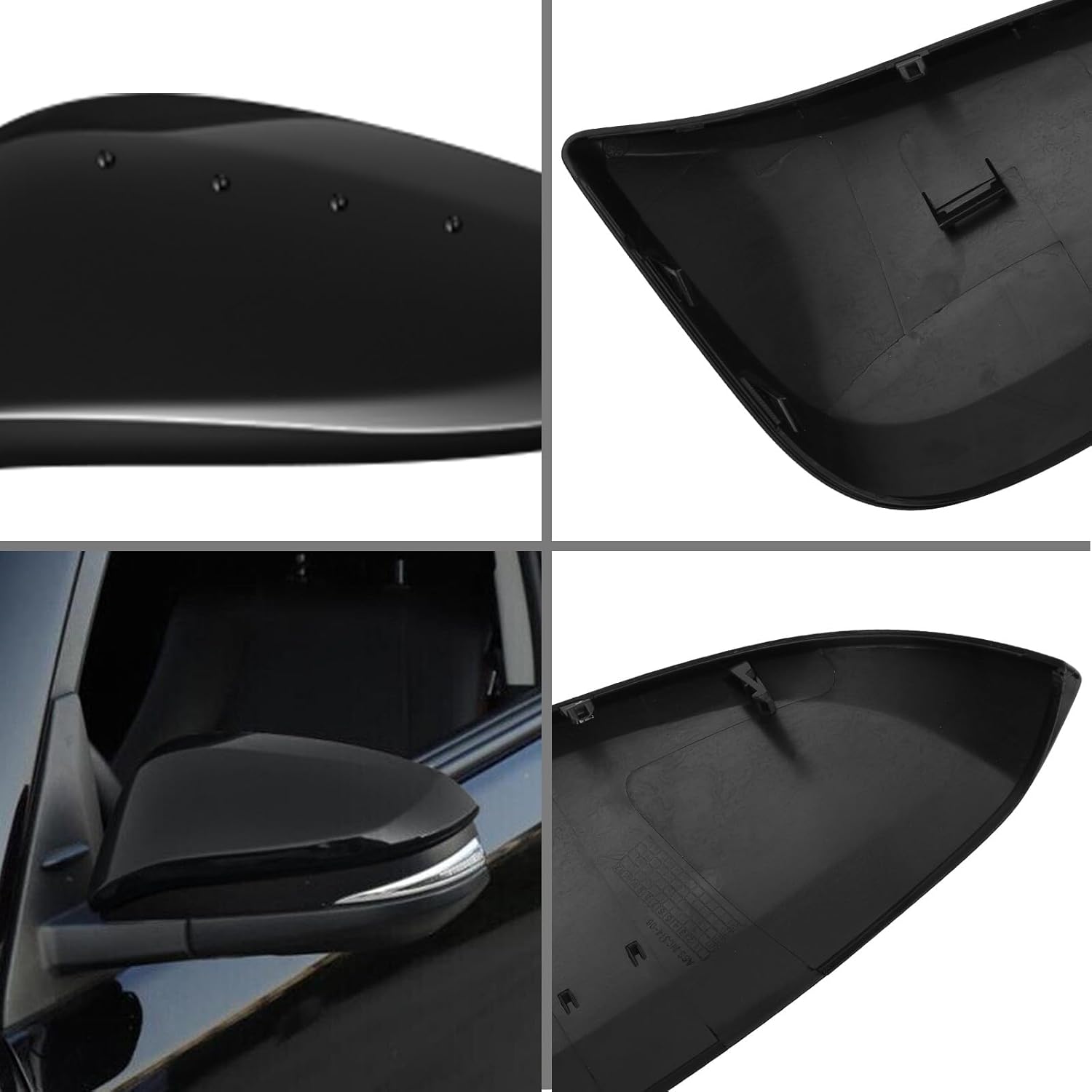 Covelta Mirror Left Driver Cover Caps Replace for 2014-2024 Toyota 4Runner & 2013-2015 Toyota RAV4（Black）