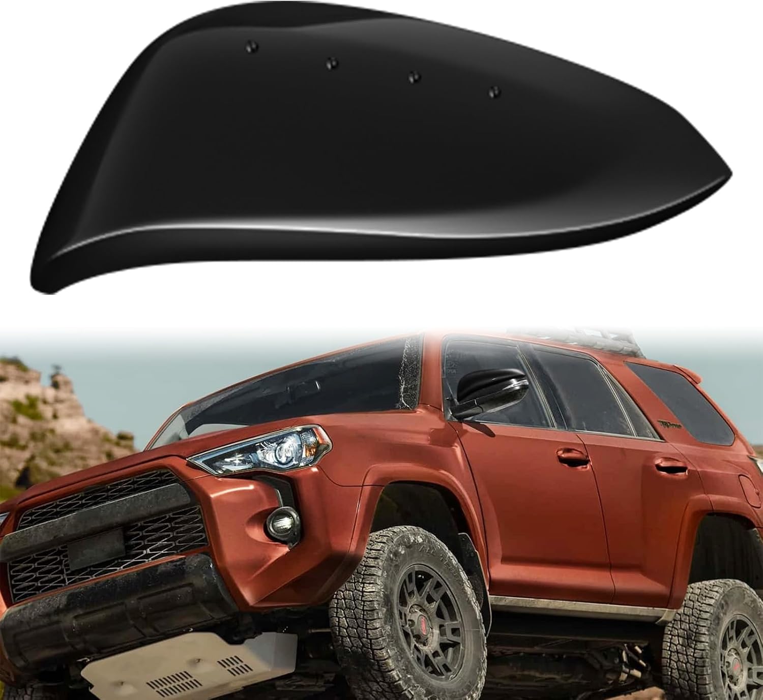 Covelta Mirror Left Driver Cover Caps Replace for 2014-2024 Toyota 4Runner & 2013-2015 Toyota RAV4（Black）