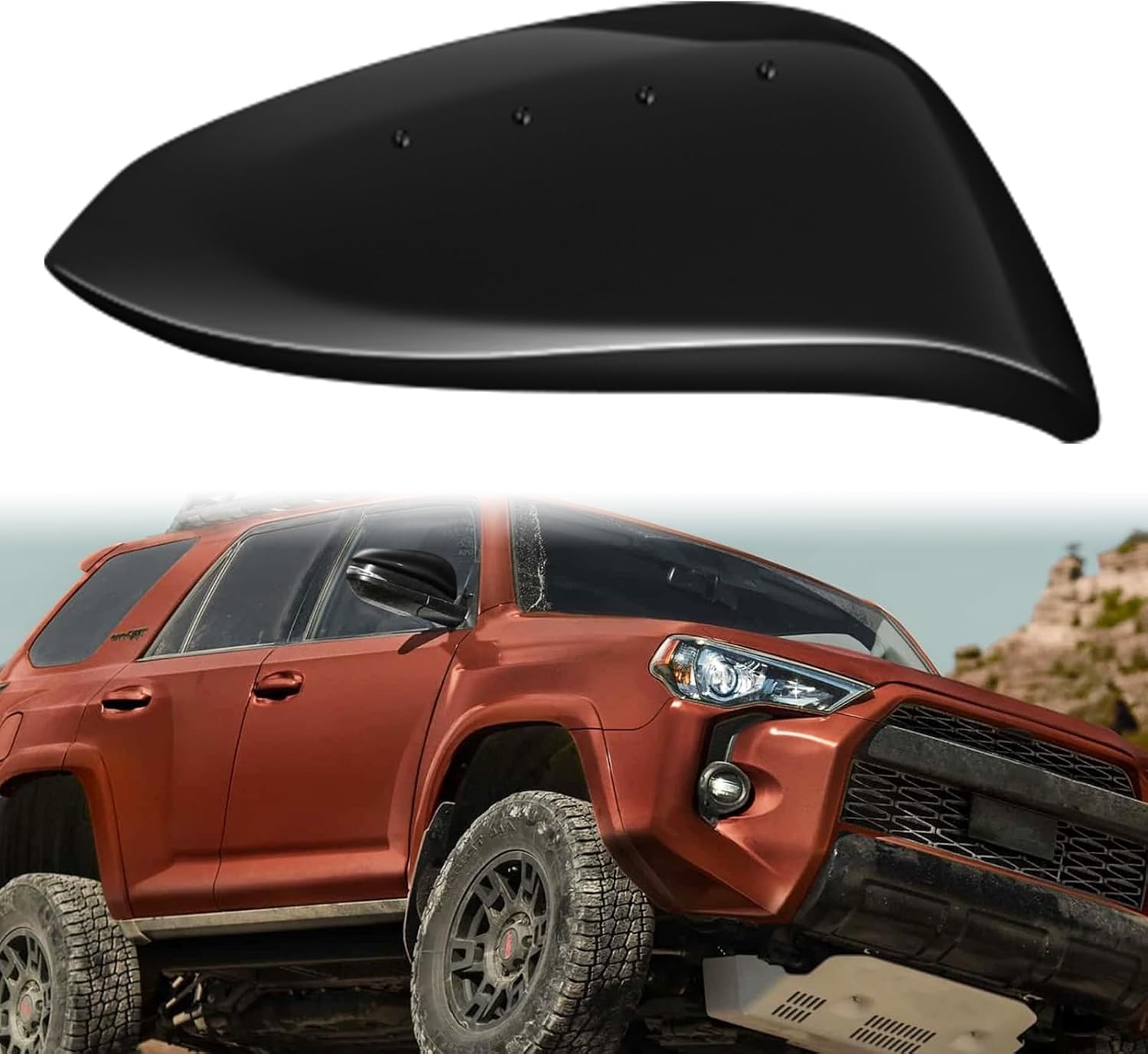 [Copy]Covelta Right Passenger Mirror Cover Caps Replace for 2014-2024 Toyota 4Runner & 2013-2015 Toyota RAV4（Black）