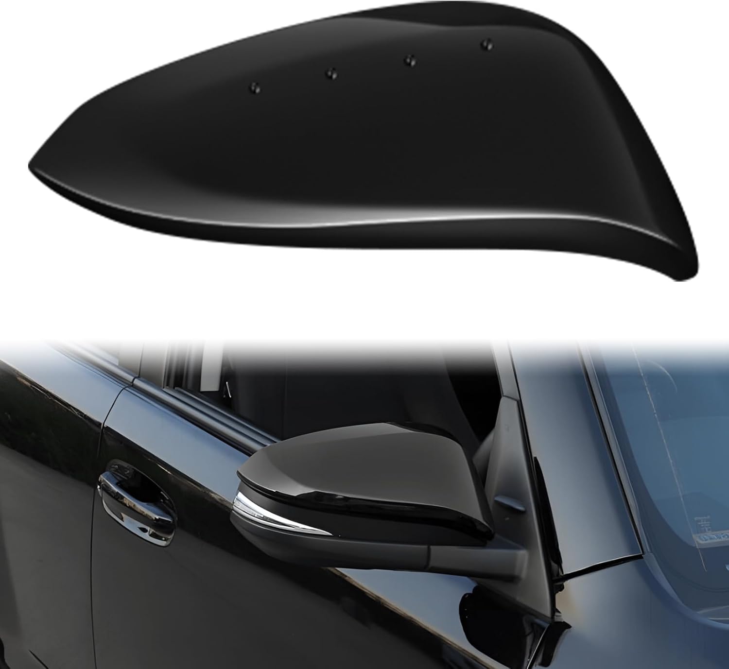 [Copy]Covelta Right Passenger Mirror Cover Caps Replace for 2014-2024 Toyota 4Runner & 2013-2015 Toyota RAV4（Black）