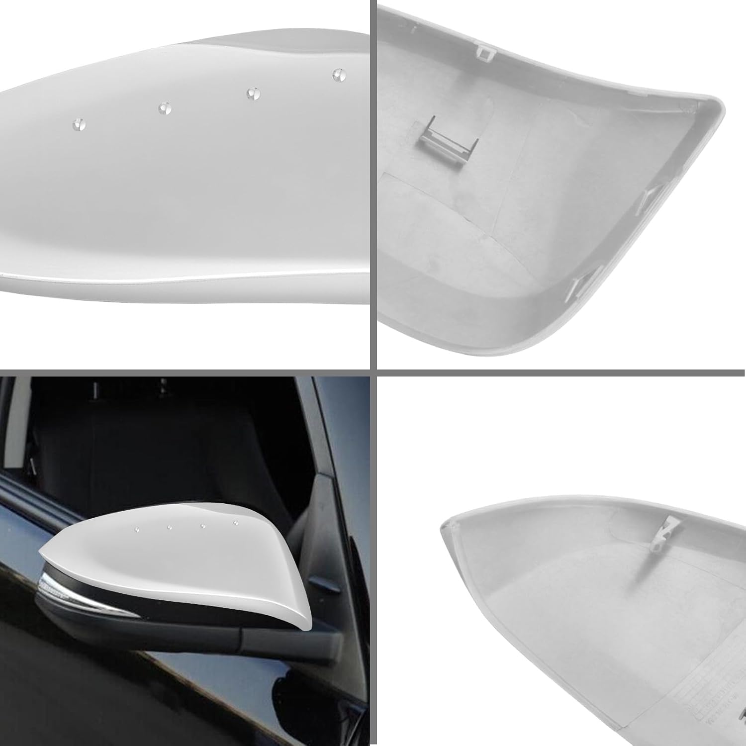 Covelta Right Passenger Mirror Cover Caps Replace for 2014-2024 Toyota 4Runner & 2013-2015 Toyota RAV4（White）